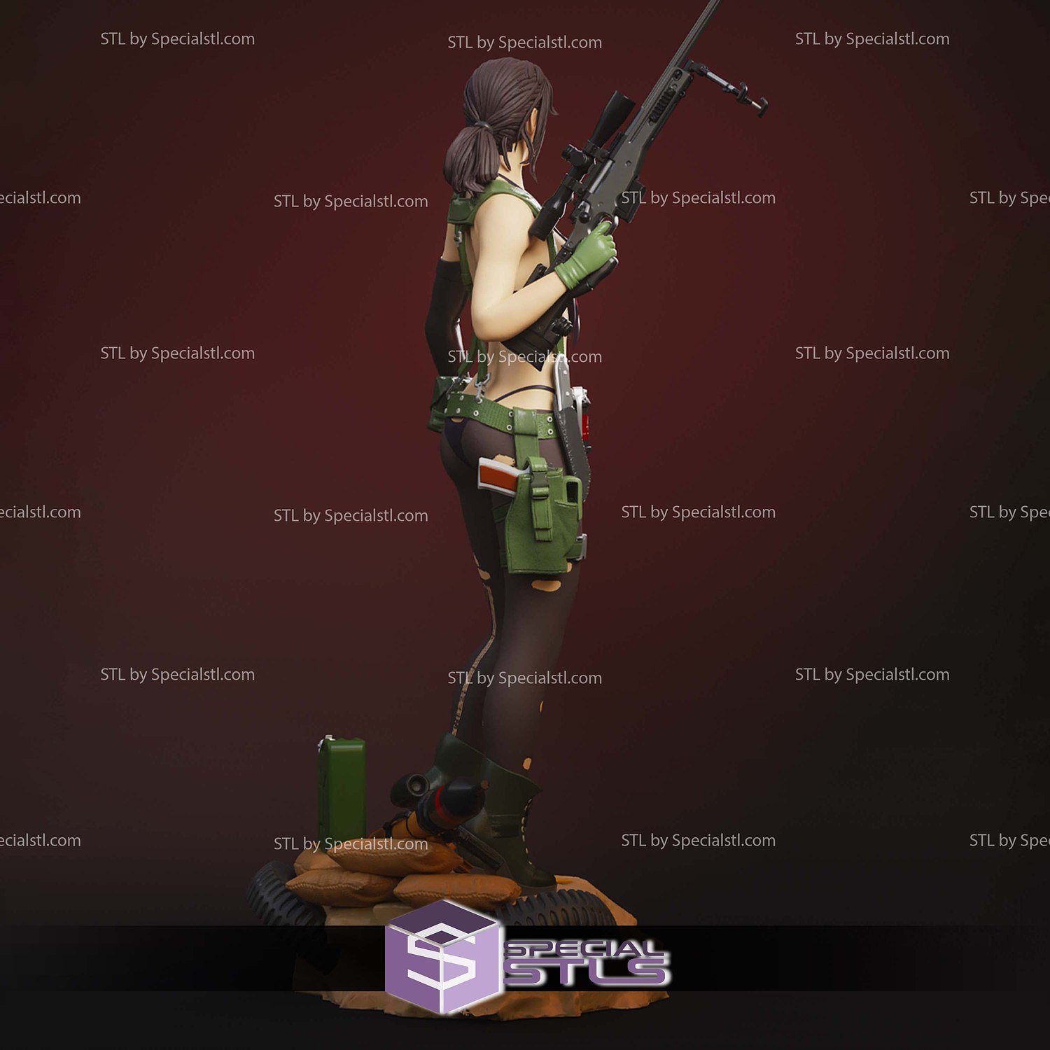 Quiet Metal Gear V STL Files 3D Model — view 4