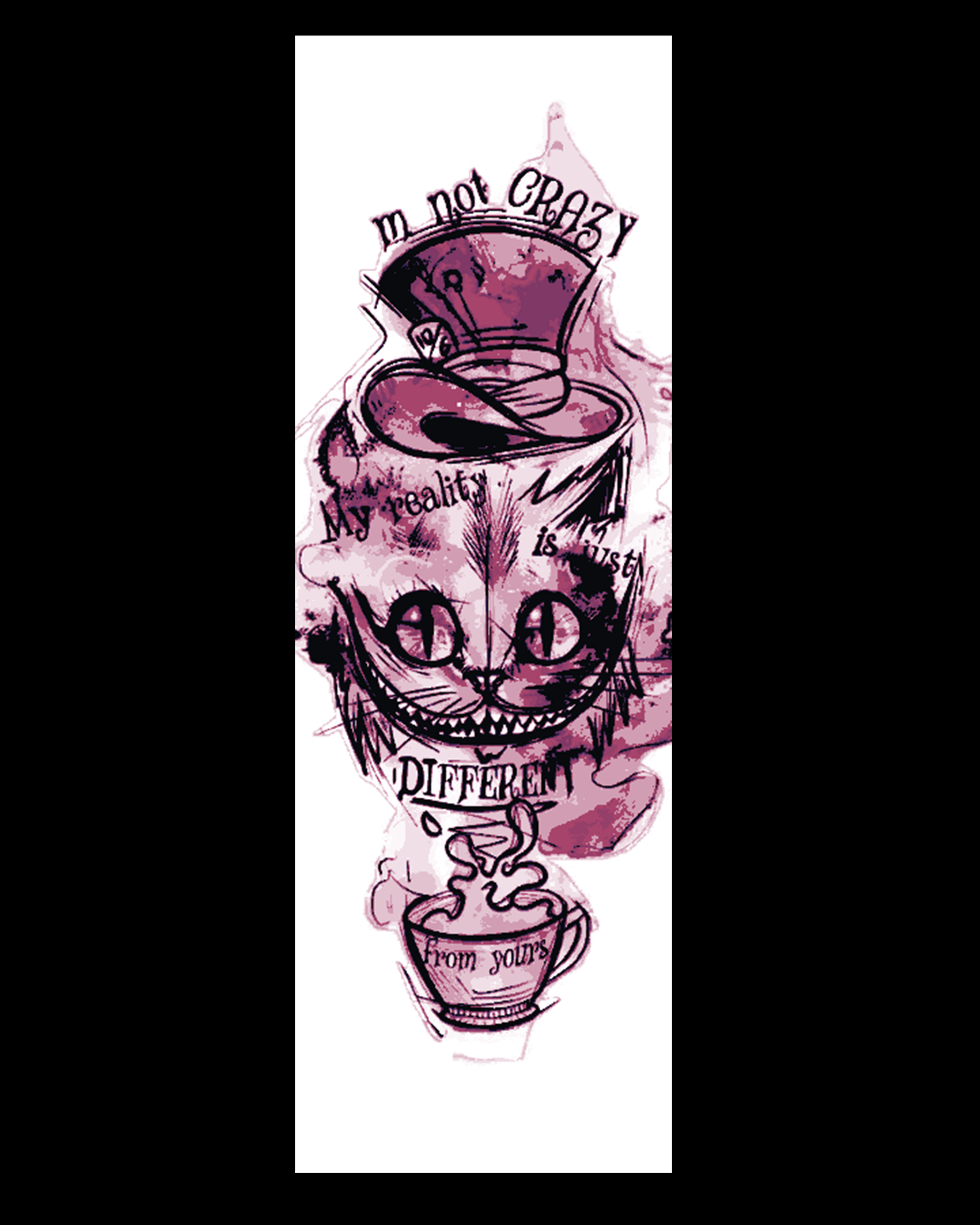 Alice in wonderland - the life of pure craziness - Set of Bookmarks 3D STL Model