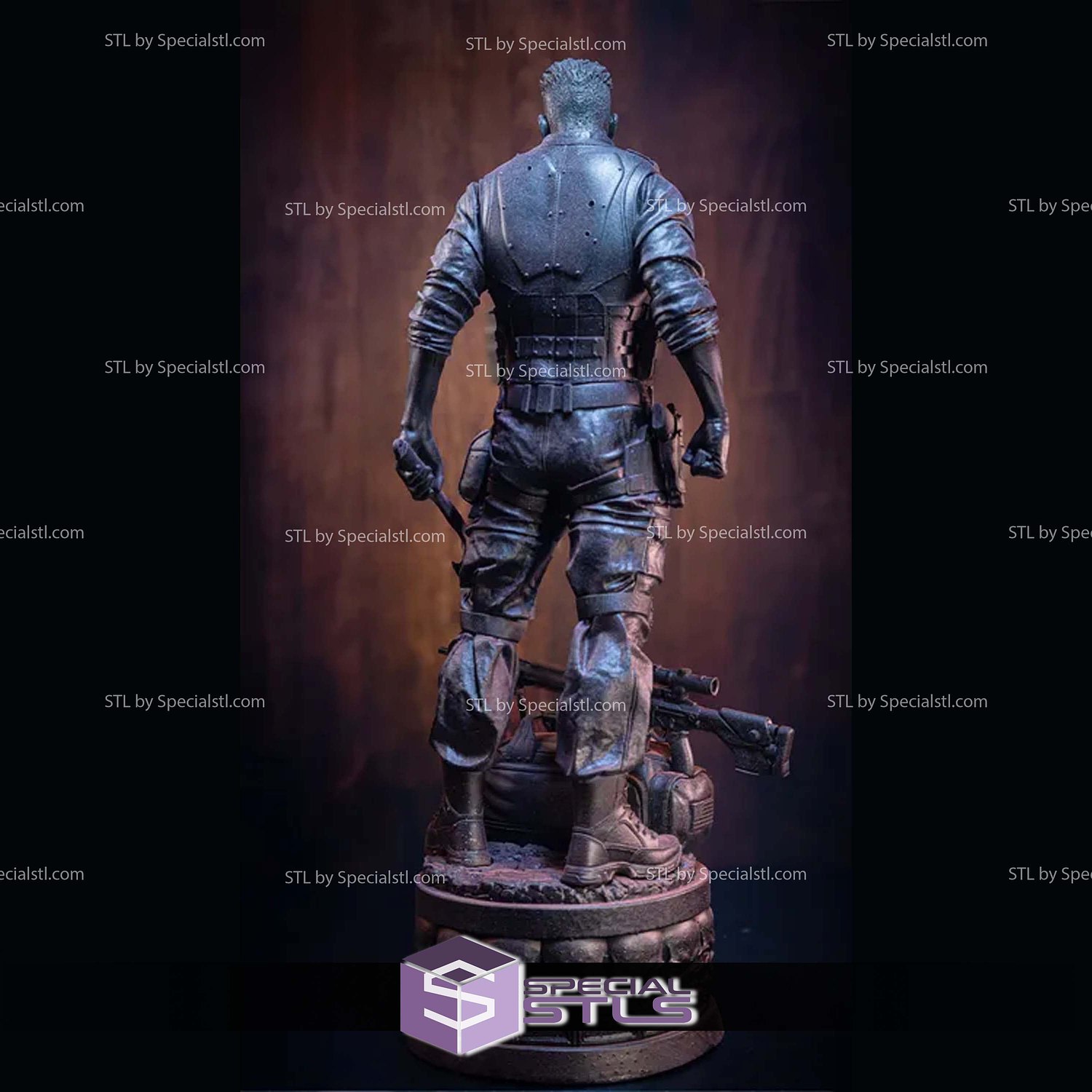 The Punisher and Axe 3D Printer Files STL Model — view 2