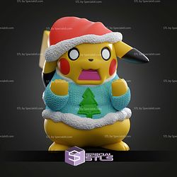 Basic Pokemon Collection Christmas Pikachu 3D STL Model