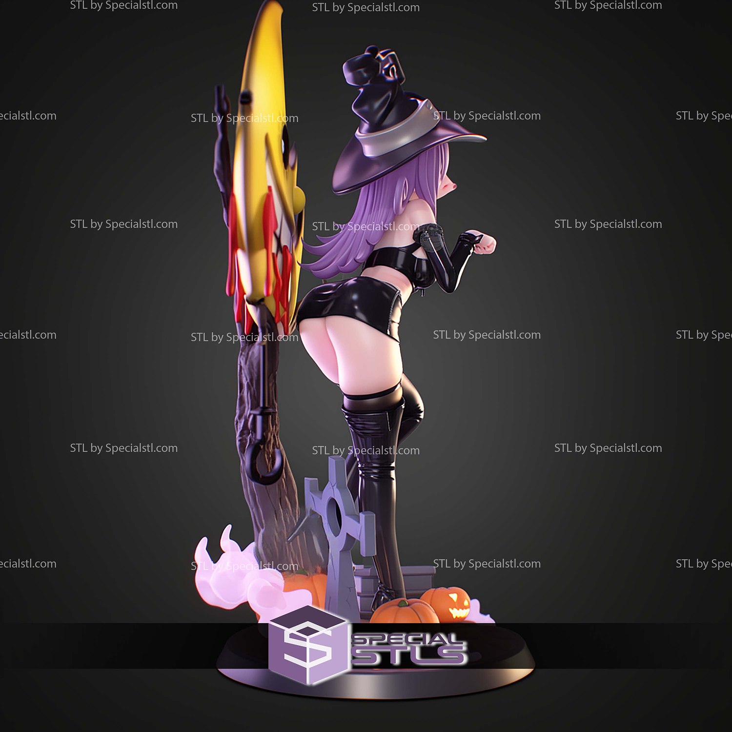 Blair Soul Eater Witch V2 STL Files 3D Model — view 5
