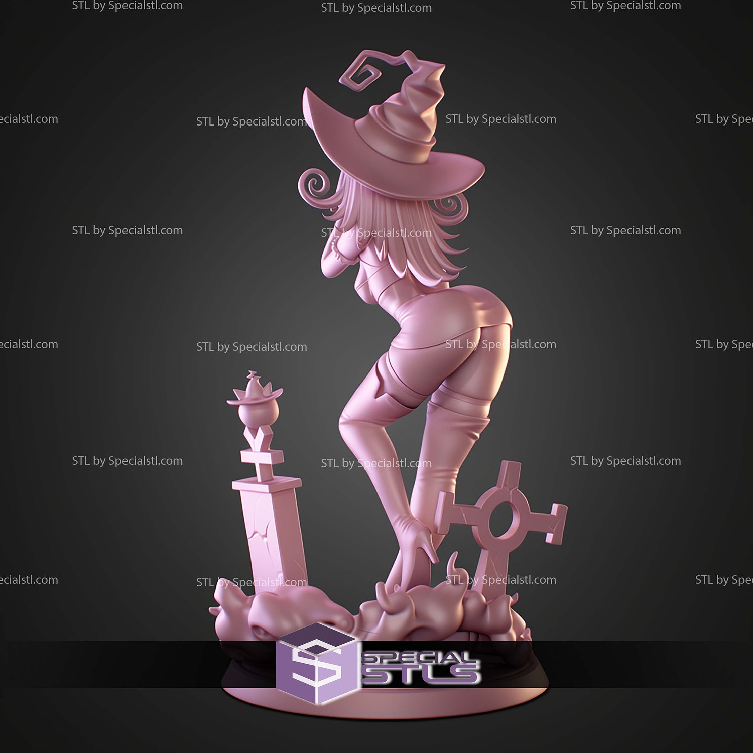 Blair Soul Eater Witch V2 STL Files 3D Model — view 7