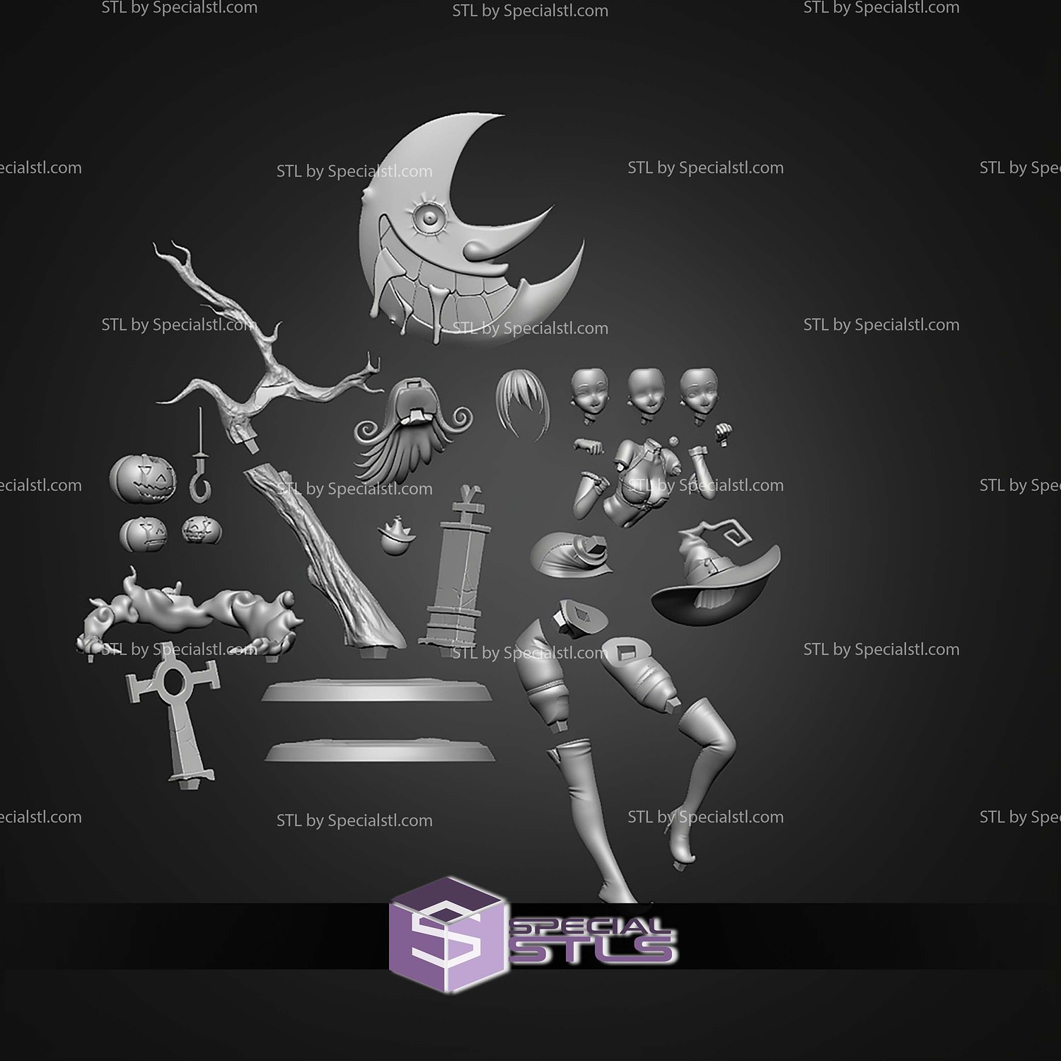 Blair Soul Eater Witch V2 STL Files 3D Model — view 8