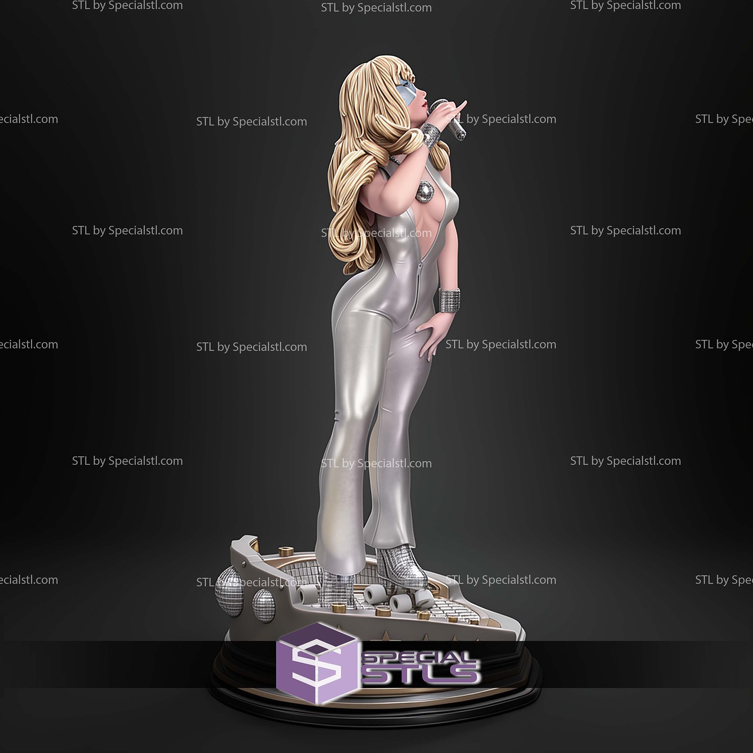 Dazzler Alison Blaire Disco STL Files 3D Model — view 4