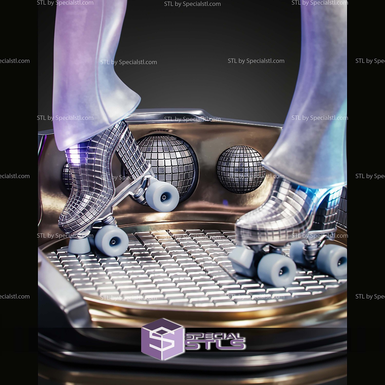 Dazzler Alison Blaire Disco STL Files 3D Model — view 5