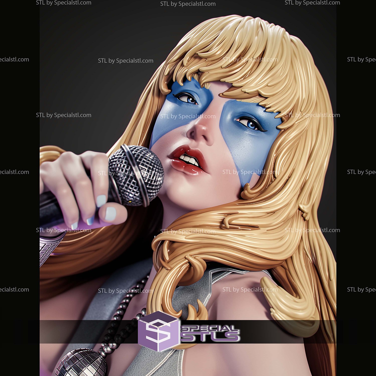 Dazzler Alison Blaire Disco STL Files 3D Model — view 8