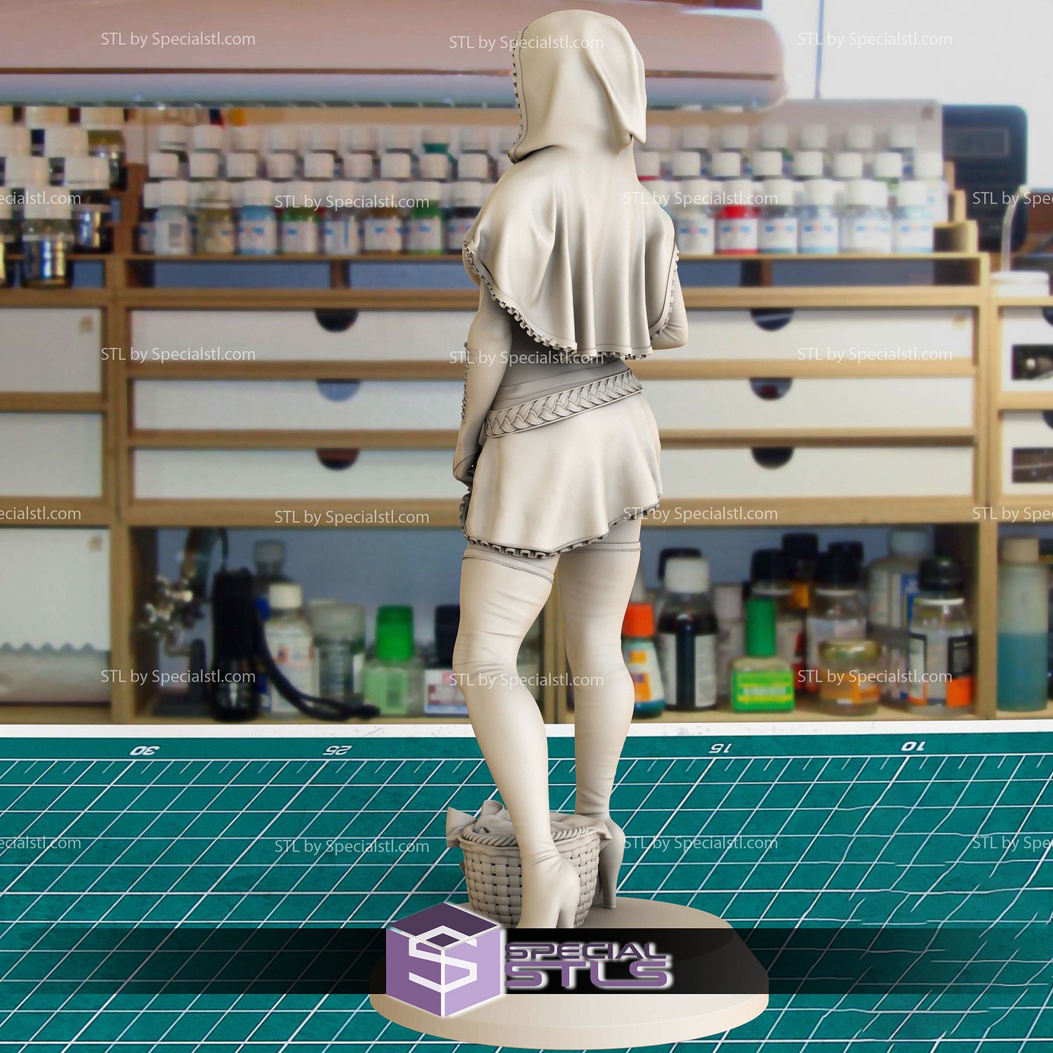 Red Riding Hood Adult 3D Printer Files STL Model — view 3