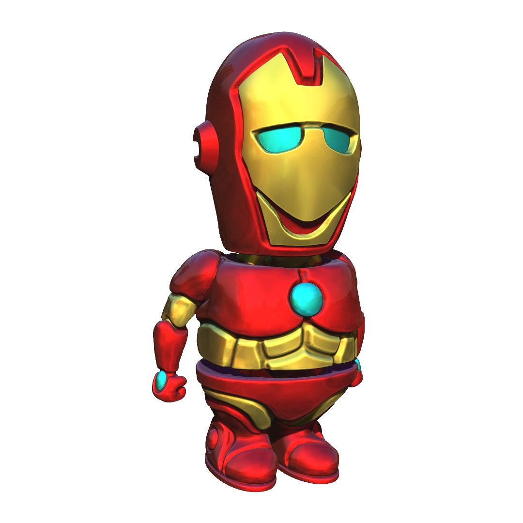 Cute Wiggle Iron Man (articulated) 3D STL Model