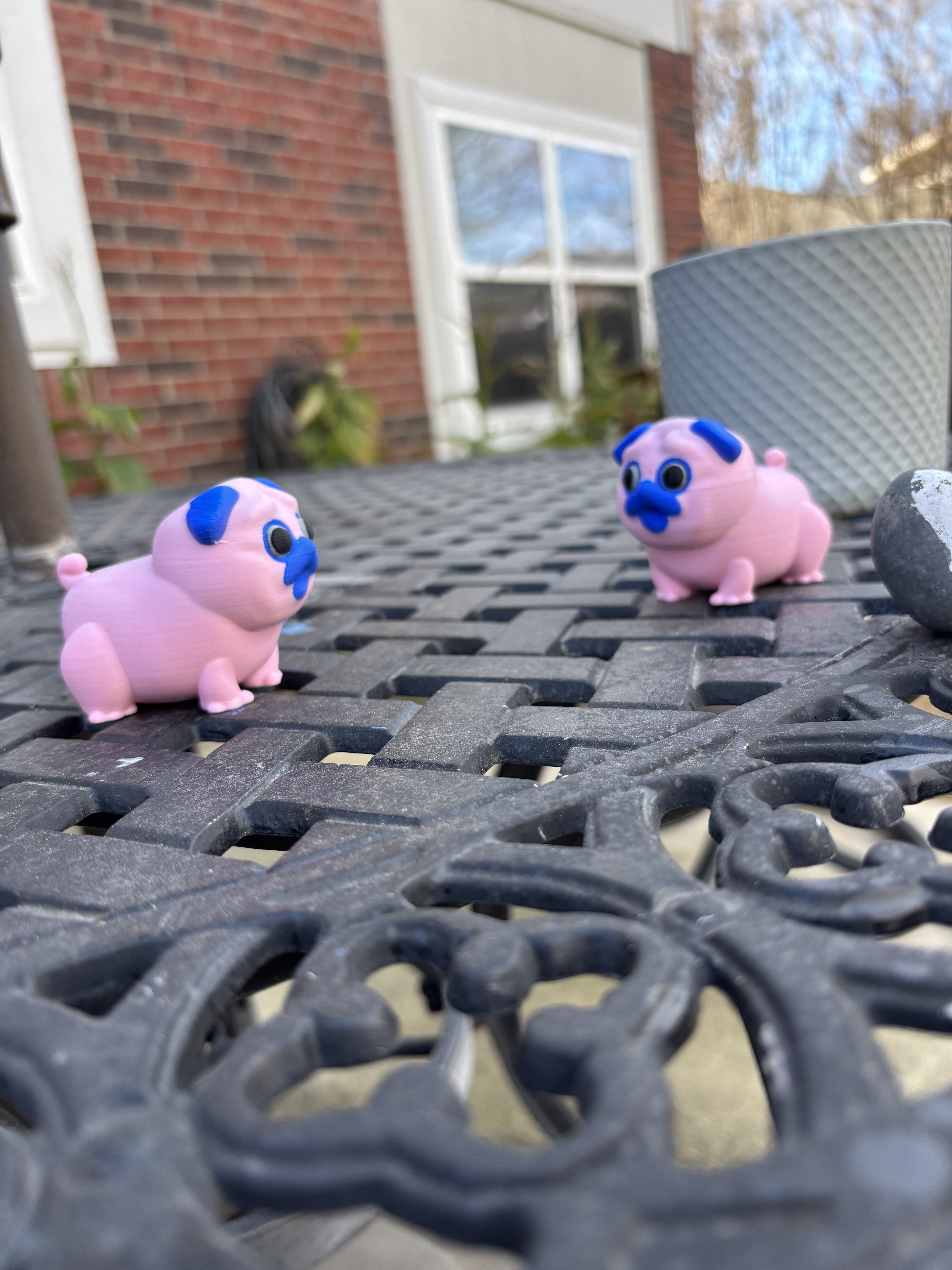 Pug Multi-color + Single Color Version! 3D OBJ Model