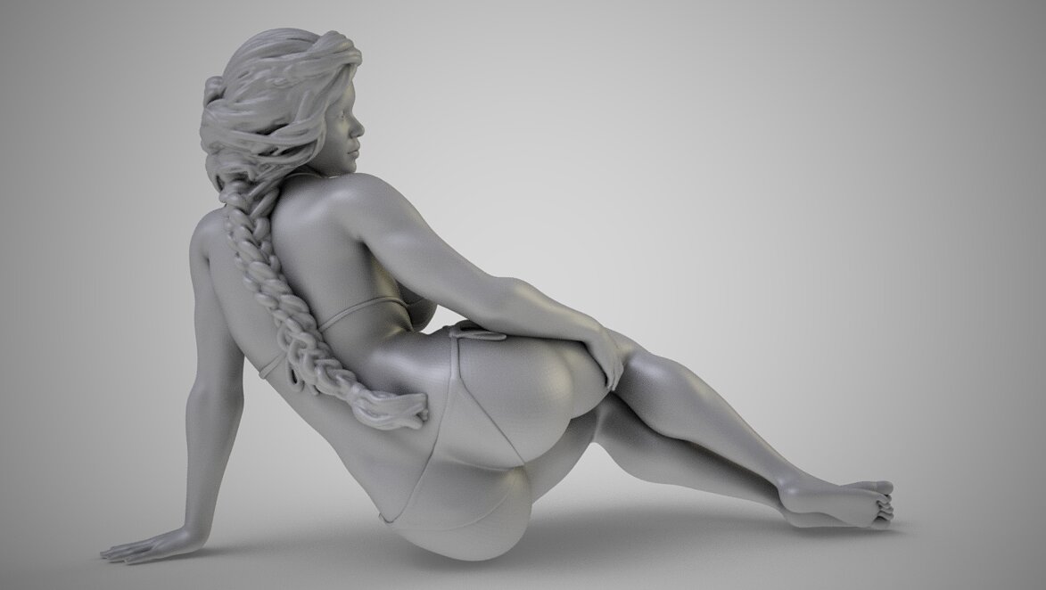 Girl in the Window 2 3D 3MF Model — view 5