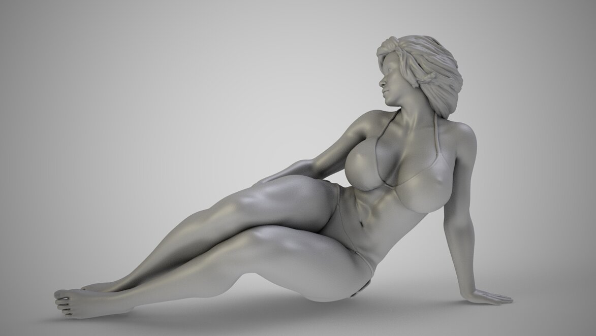 Girl in the Window 2 3D 3MF Model — view 6