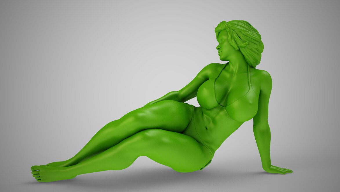 Girl in the Window 2 3D 3MF Model — view 7