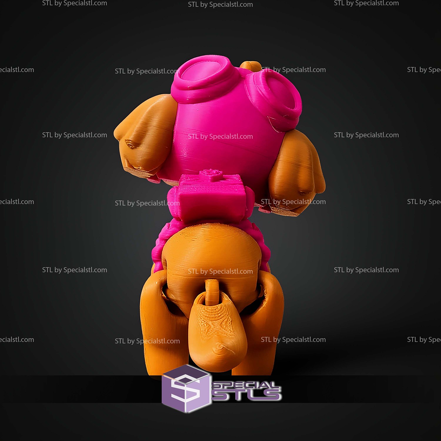 Super Basic STL Paw Patrol Skye MultiColor 3D Model — view 3