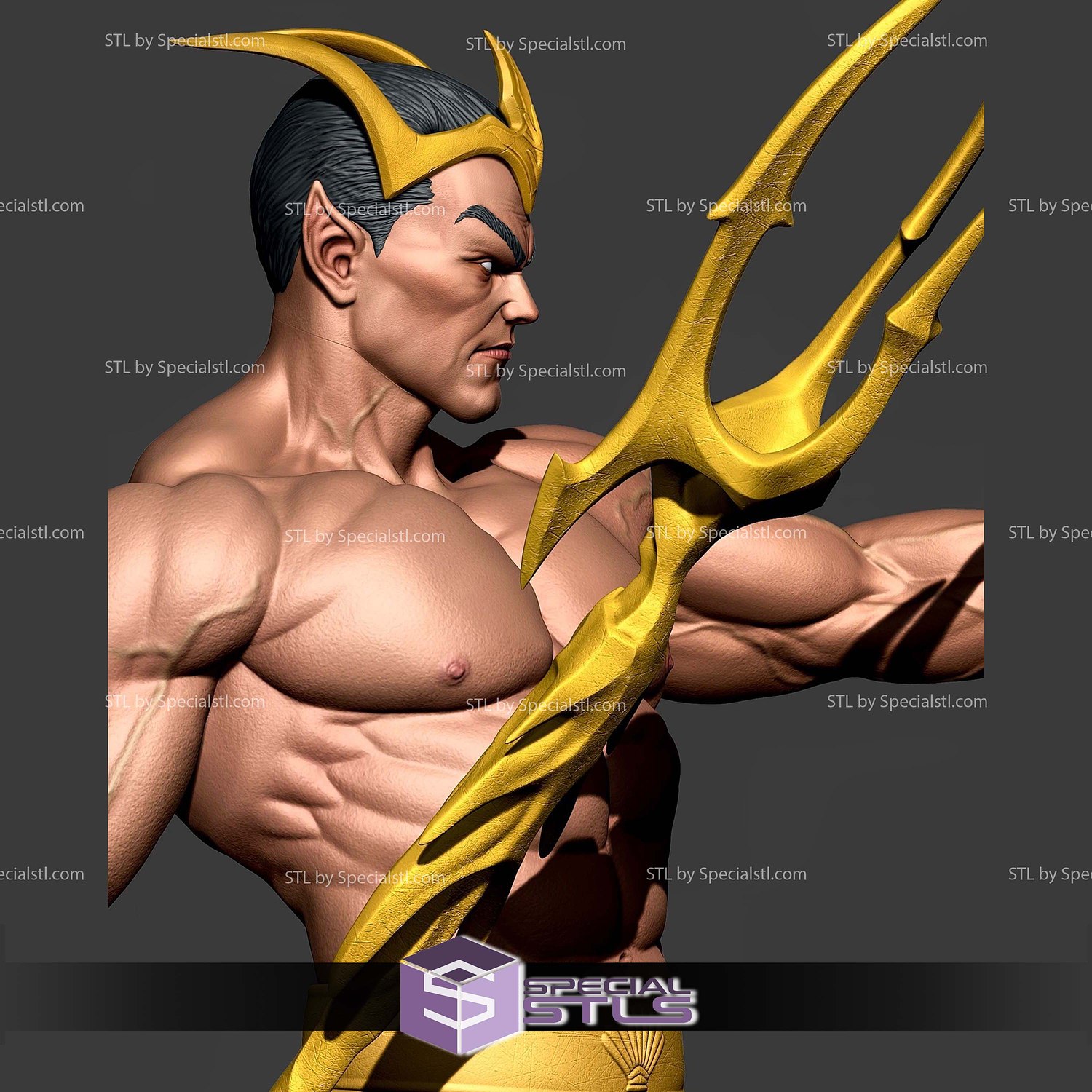 Namor Classic Comics 3D Printer Files STL Model — view 4