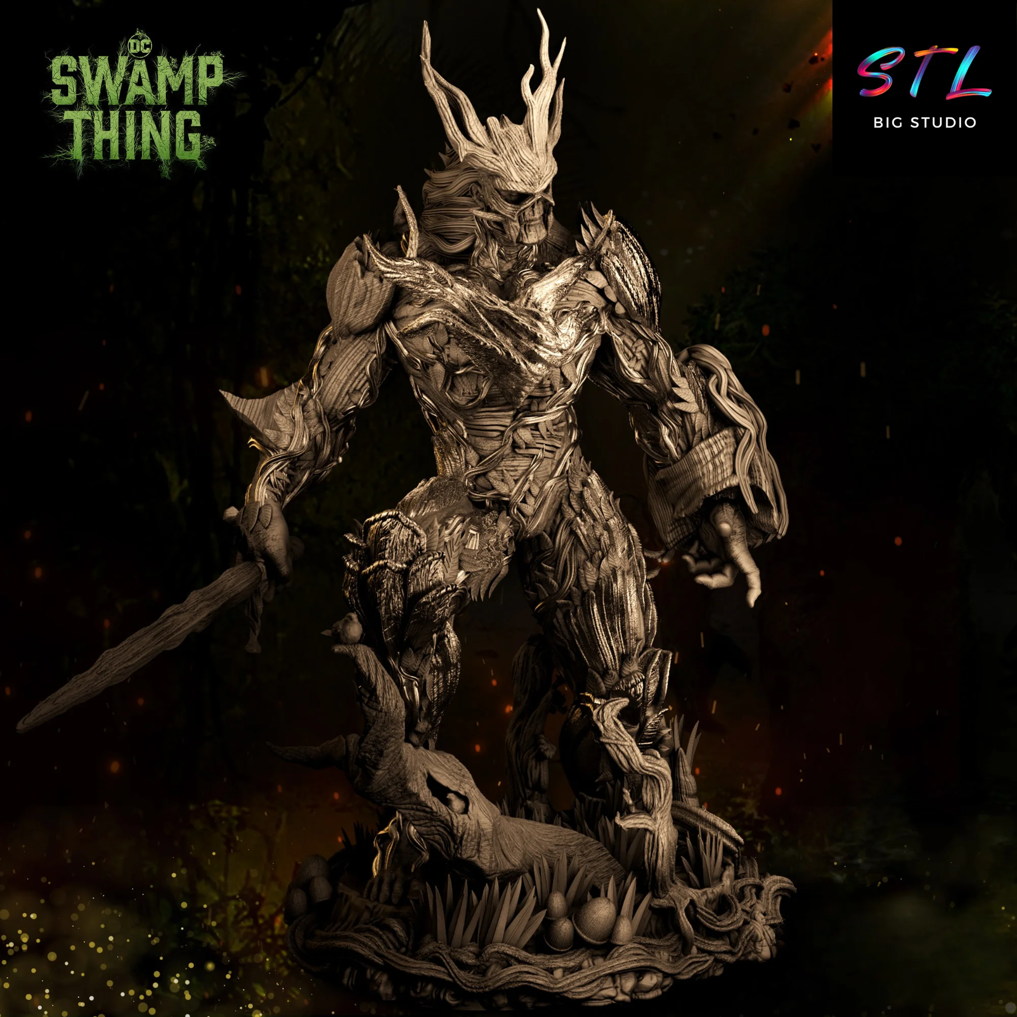 Swamp Thing STL | 3D Printable Figure | DC Comics Model