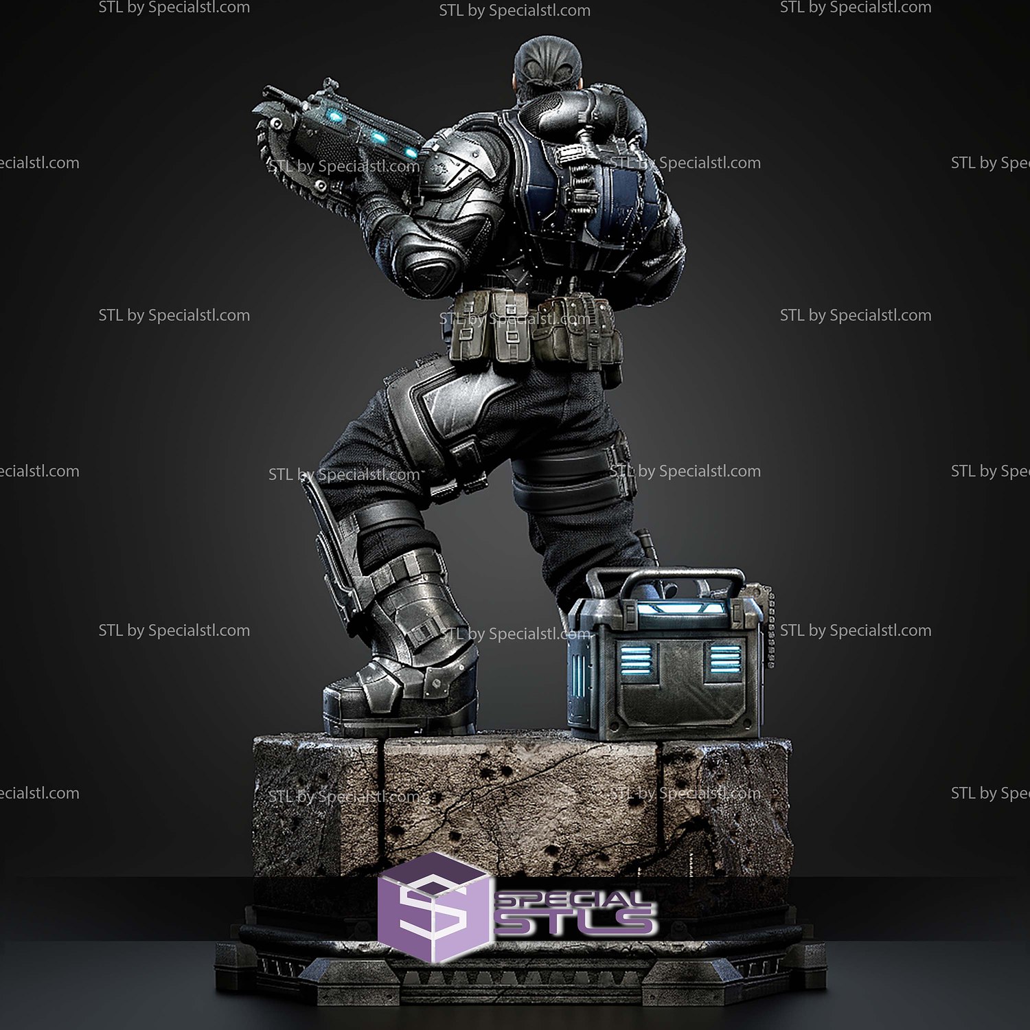 Marcus Fenix 1 6 450mm STL Files 3D Model — view 2