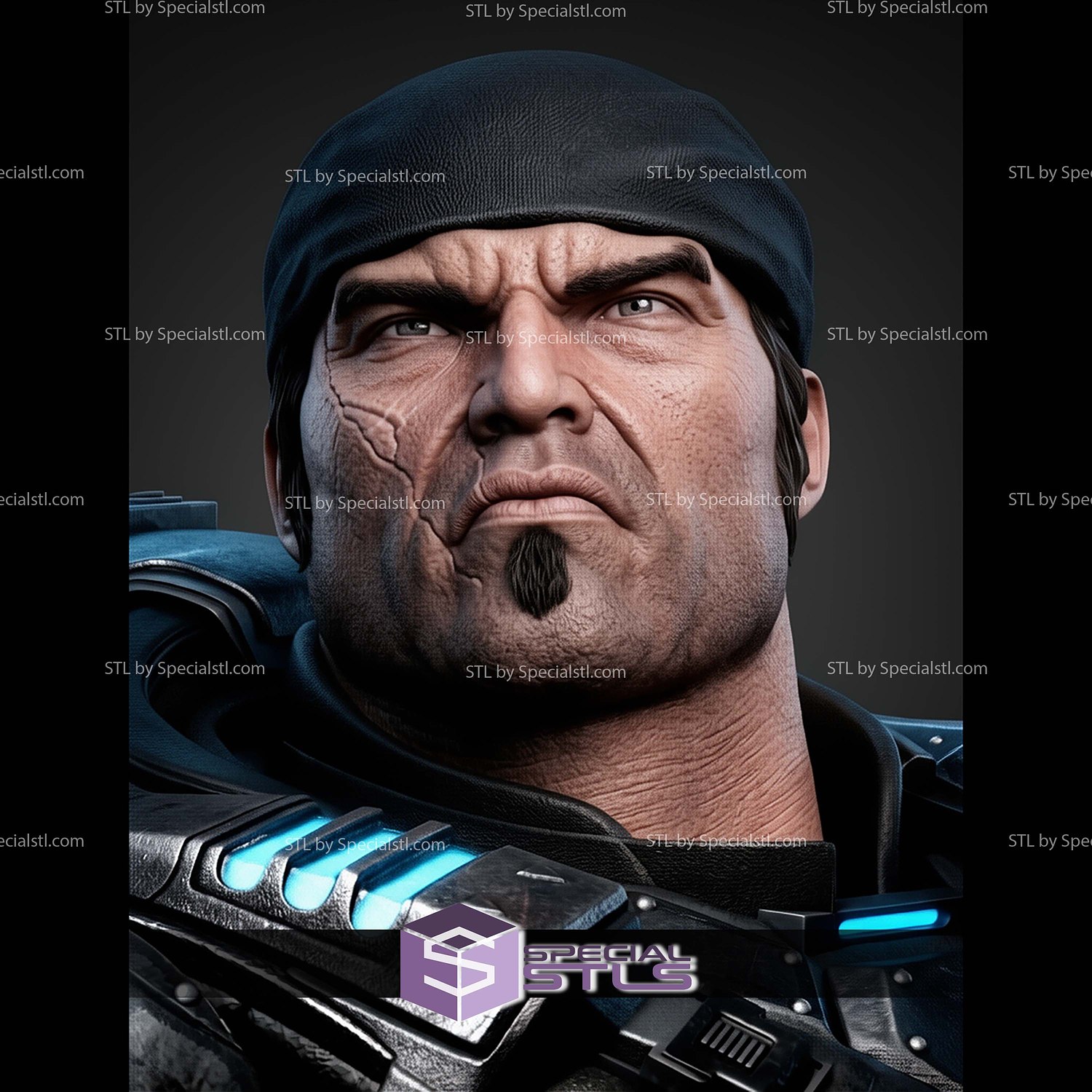 Marcus Fenix 1 6 450mm STL Files 3D Model — view 4