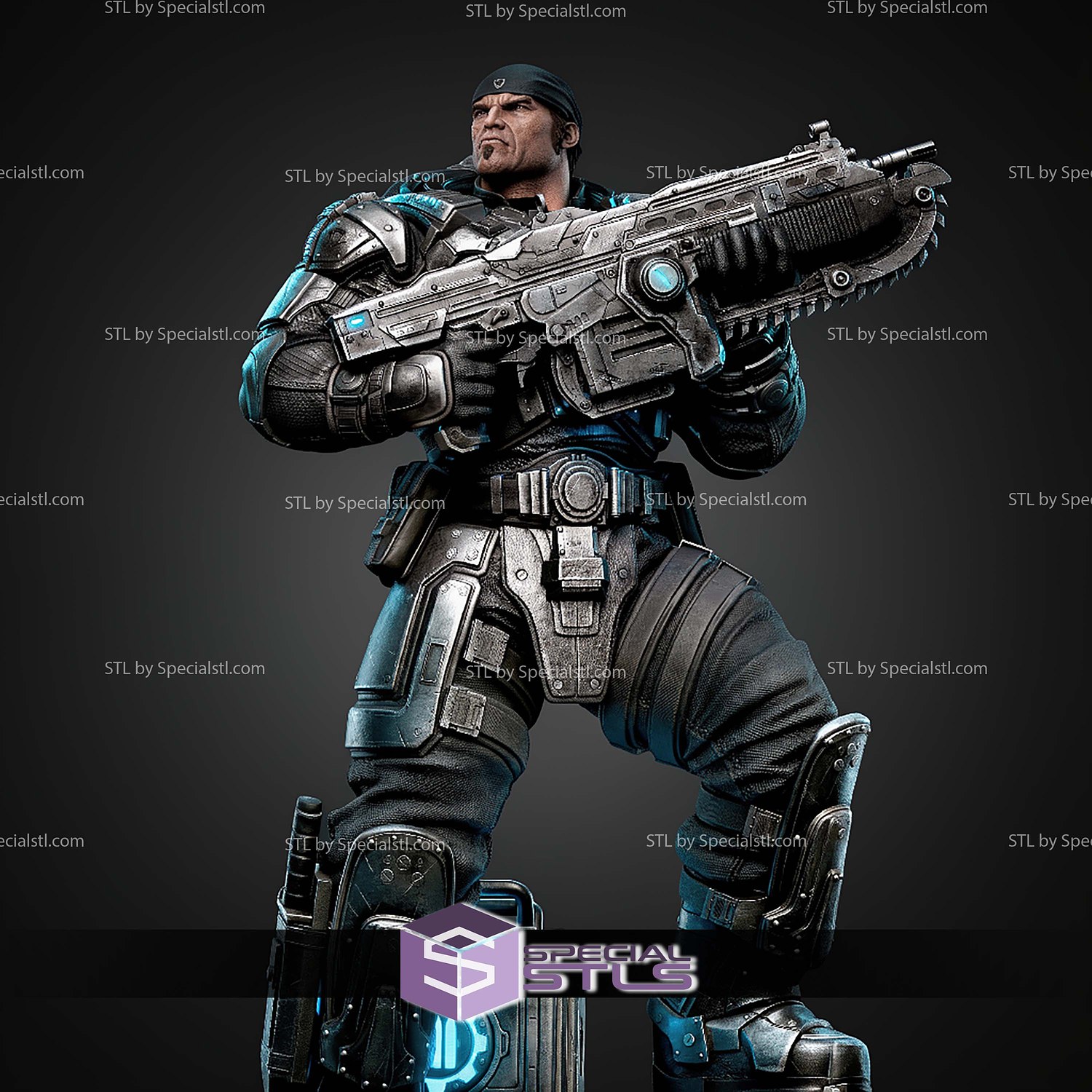 Marcus Fenix 1 6 450mm STL Files 3D Model — view 5