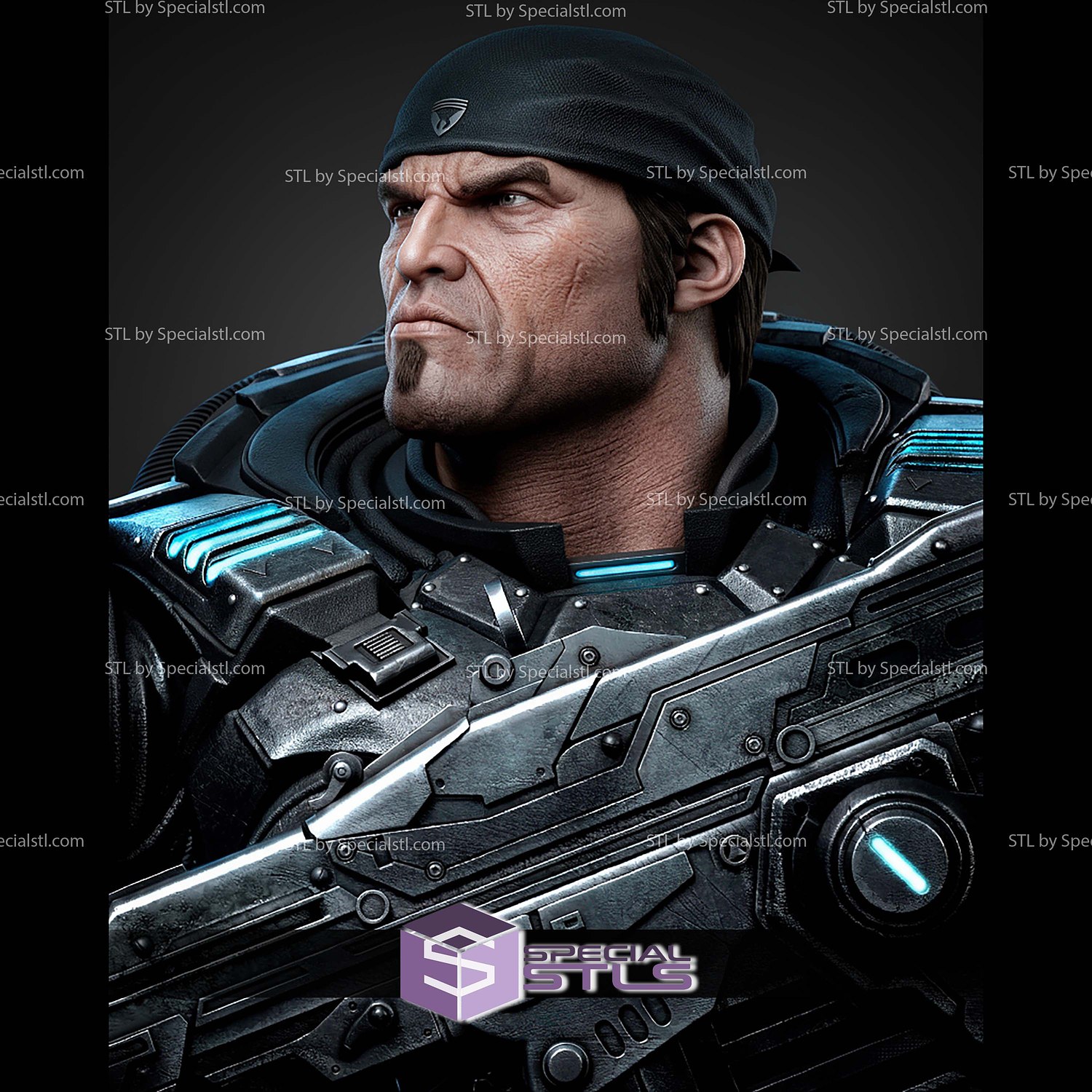 Marcus Fenix 1 6 450mm STL Files 3D Model — view 6