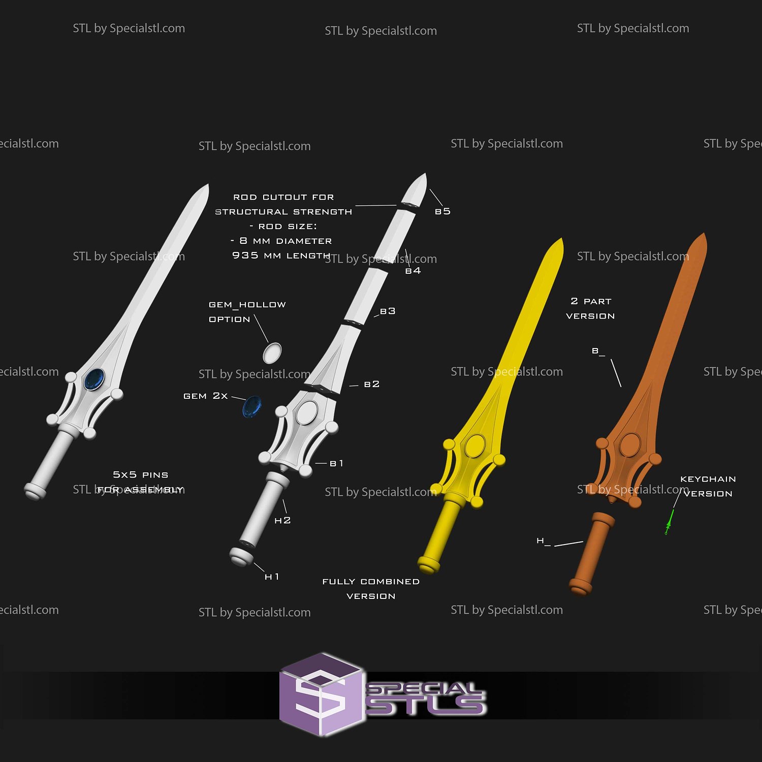 Cosplay STL Files She-Ra Sword 3D Model — view 2