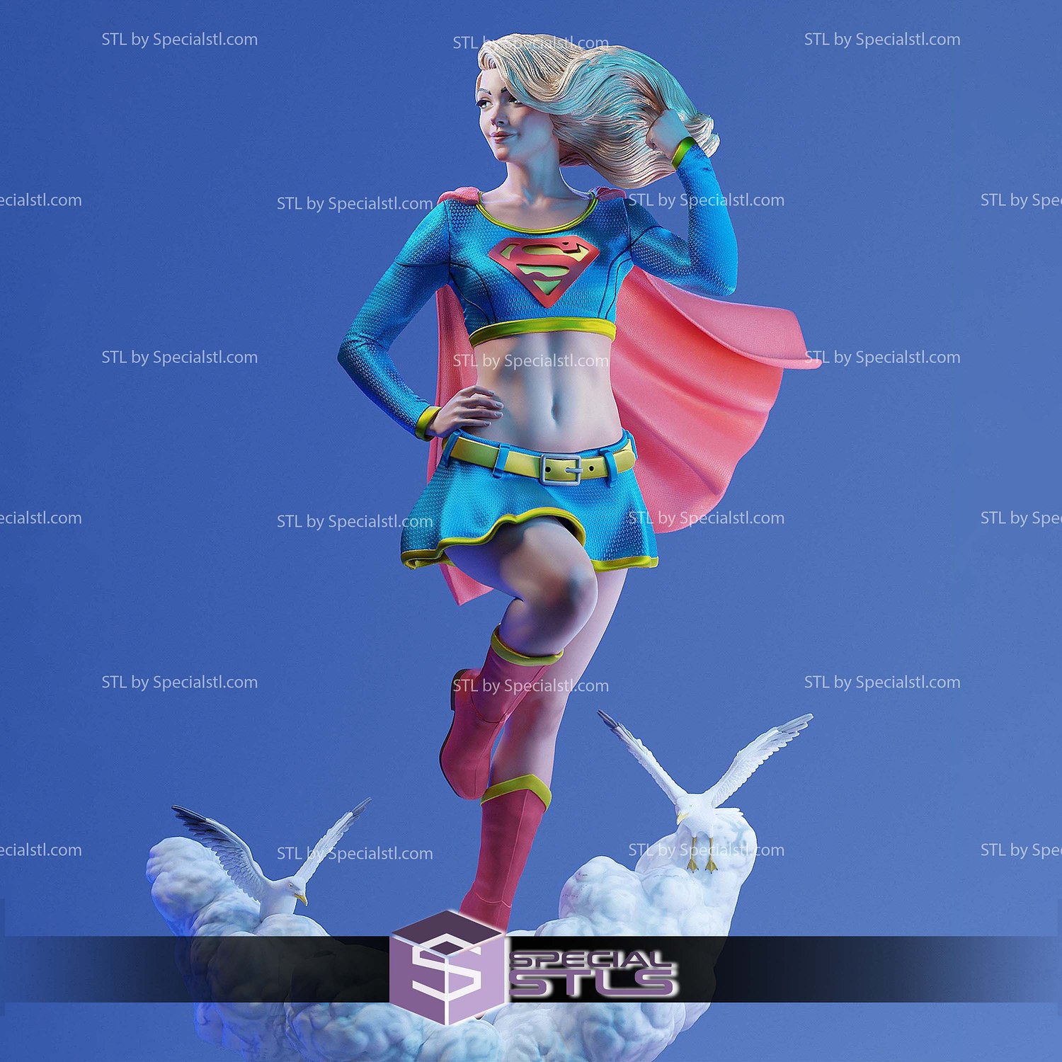 Super Girl New Style 3D Printer Files STL Model — view 3