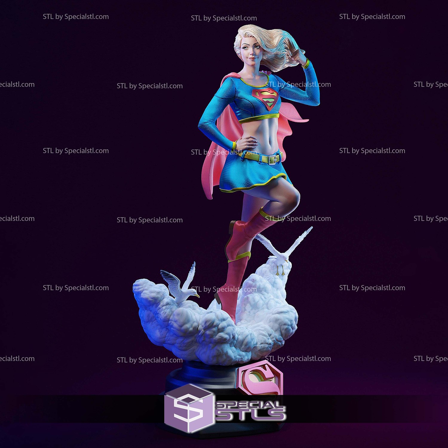 Super Girl New Style 3D Printer Files STL Model — view 5