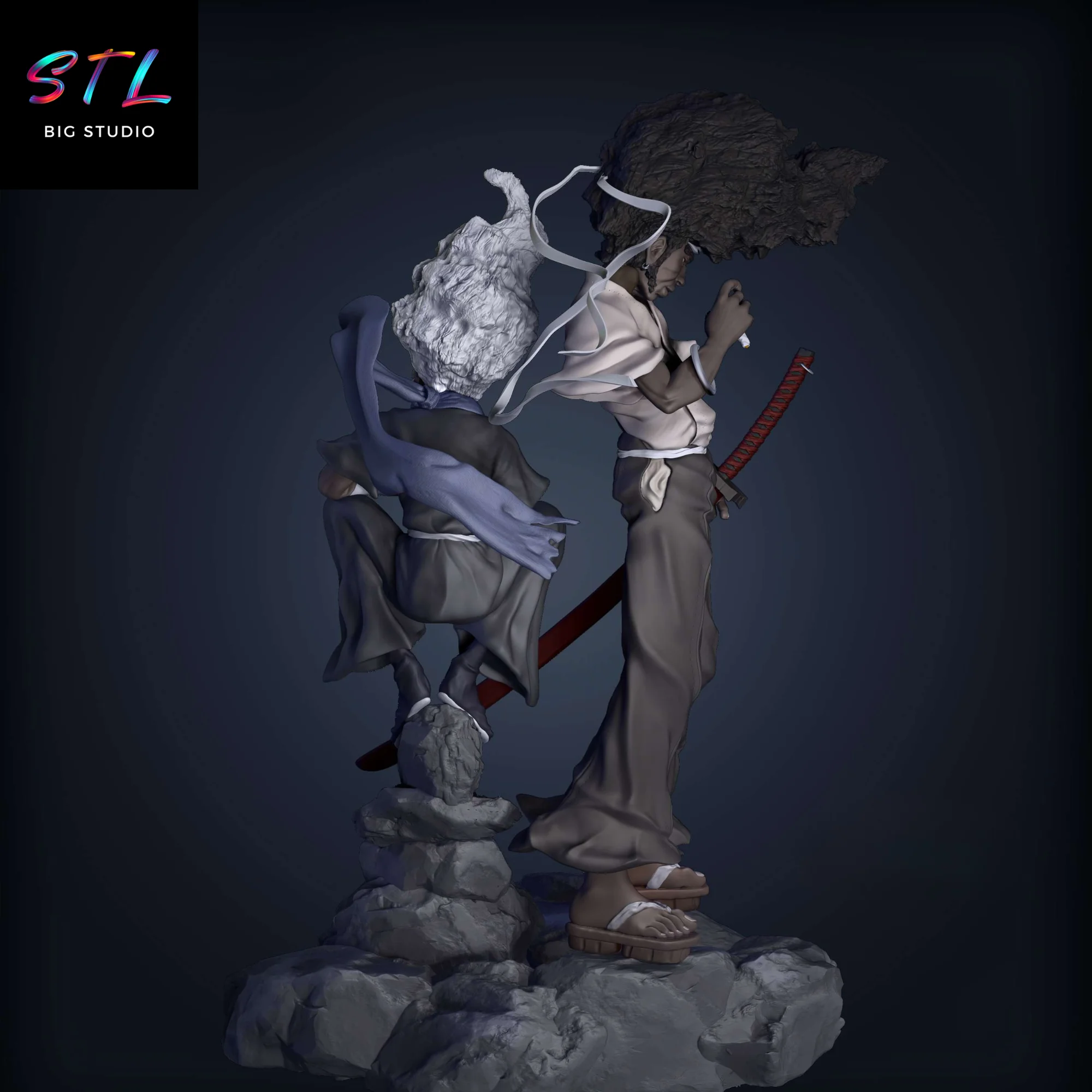 Afro Samurai STL | 3D Model to Print Model — view 2
