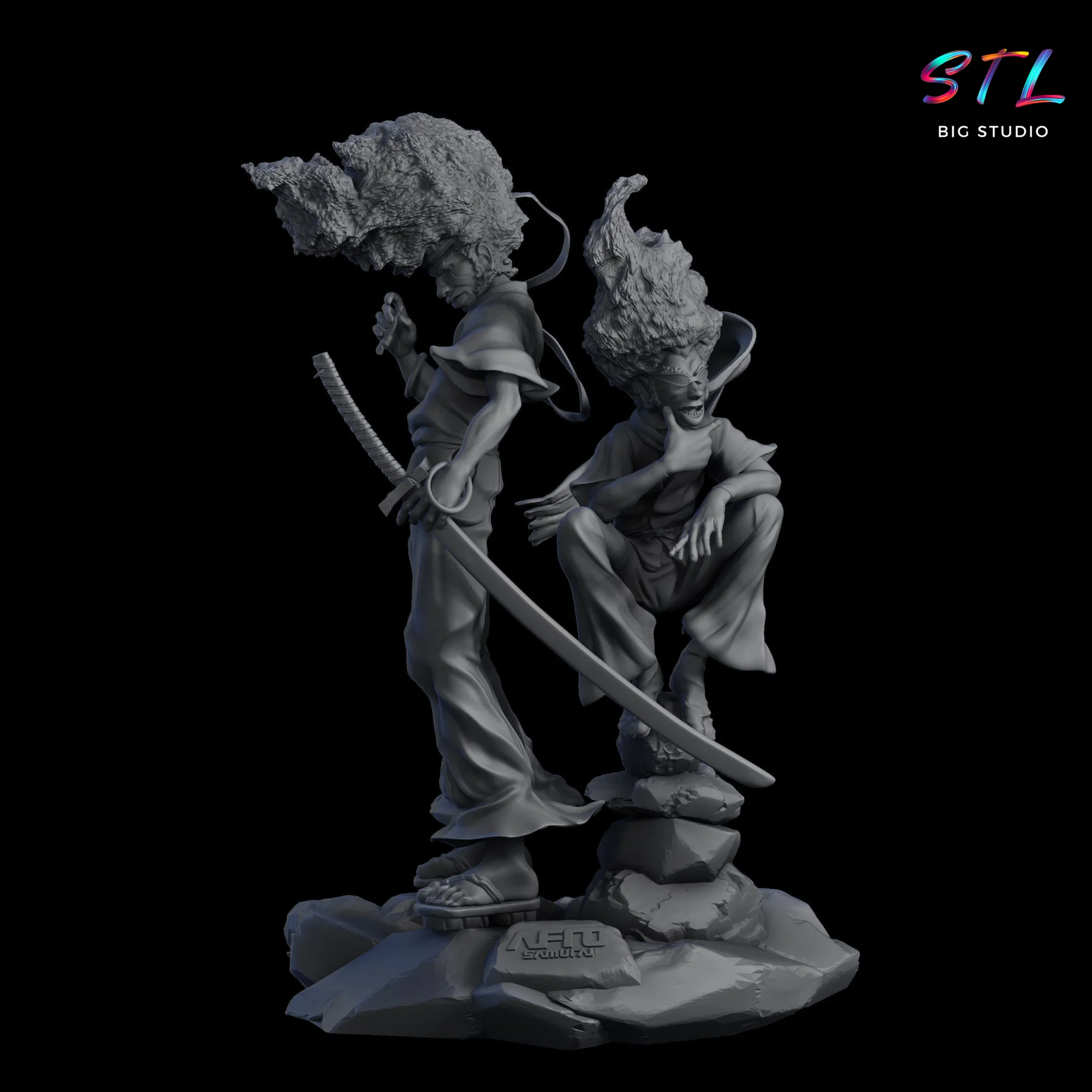 Afro Samurai STL | 3D Model to Print Model — view 3