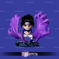 Sasuke Cursed Mask Chibi STL Files 3D Model