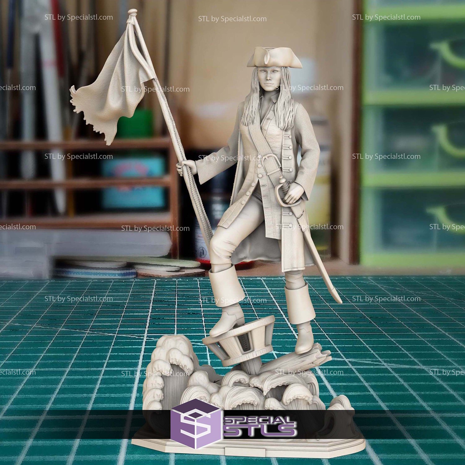 Elizabeth Swann 3D Printer Files STL Model — view 5