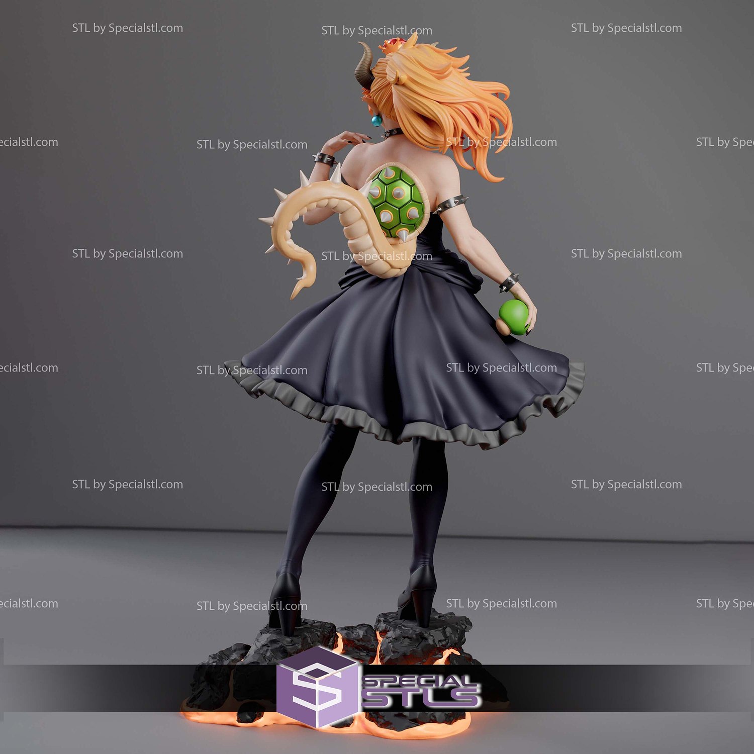 Bowsette Smile STL Printer Files 3D Model — view 6