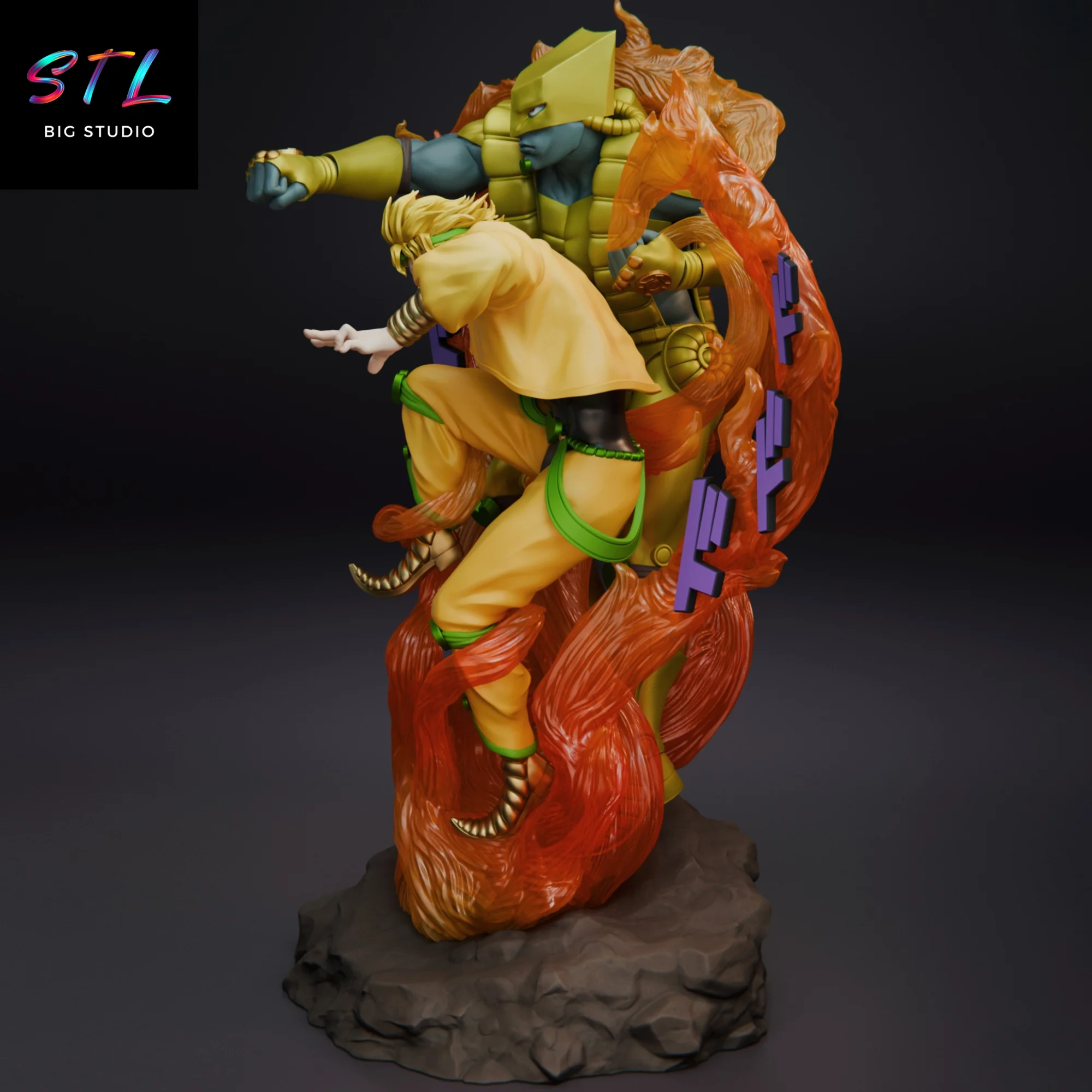 STL Dio Brando & The World | JoJo’s Bizarre Adventure Diorama | 3D Printable Figure Model — view 2