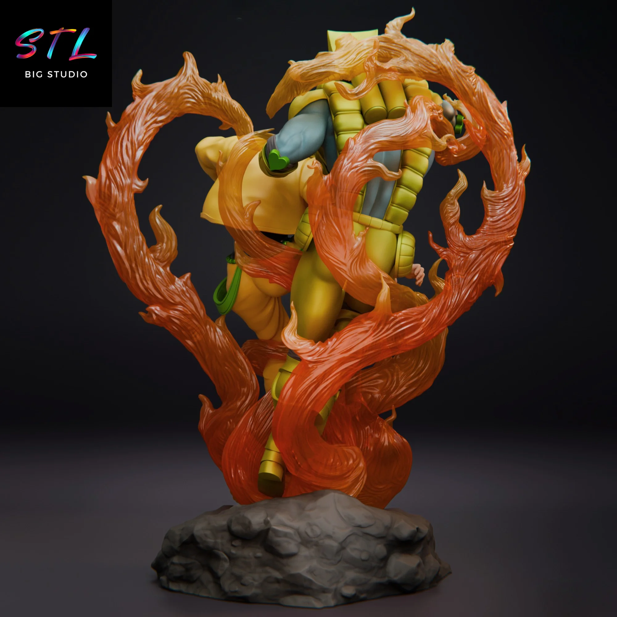 STL Dio Brando & The World | JoJo’s Bizarre Adventure Diorama | 3D Printable Figure Model — view 3