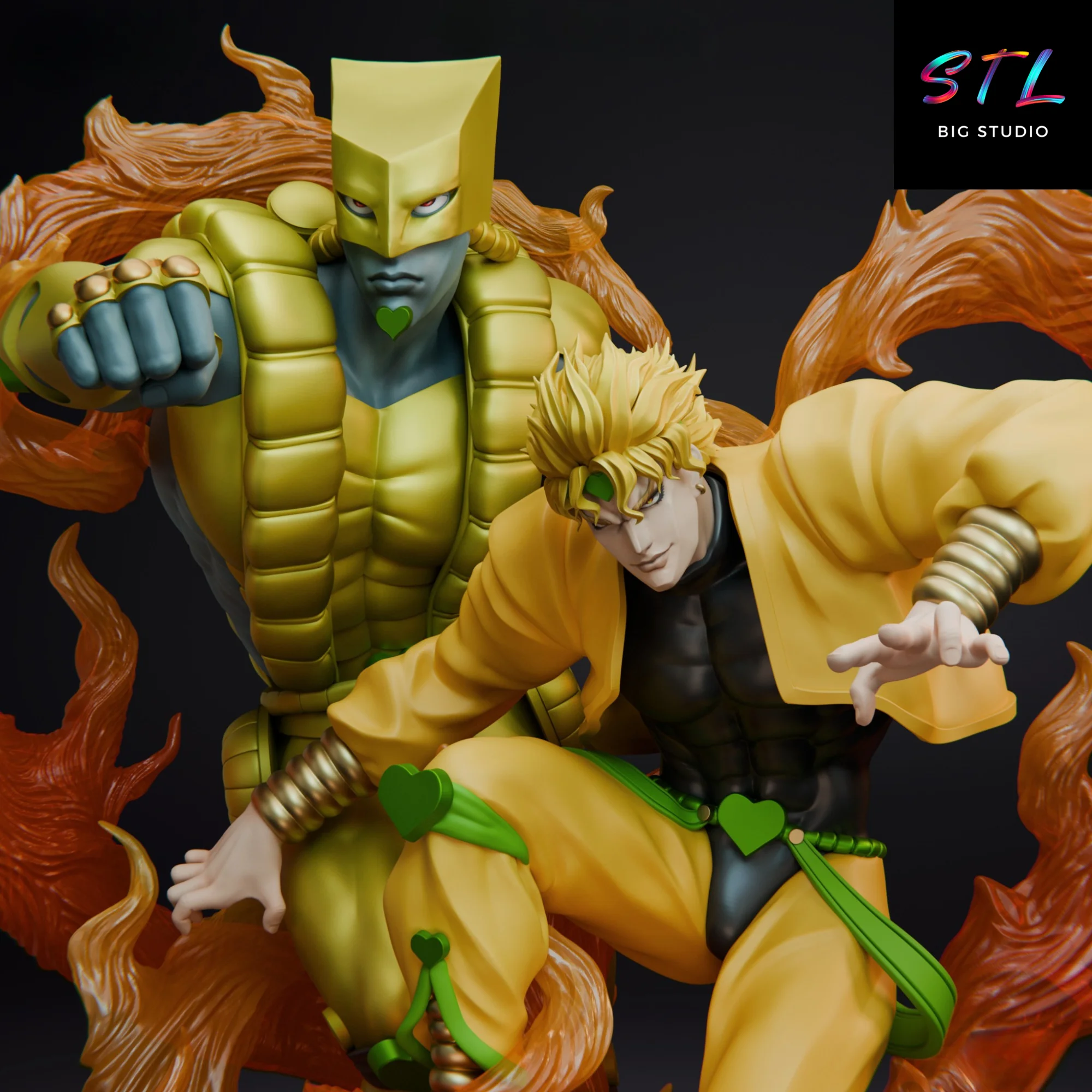 STL Dio Brando & The World | JoJo’s Bizarre Adventure Diorama | 3D Printable Figure Model — view 4