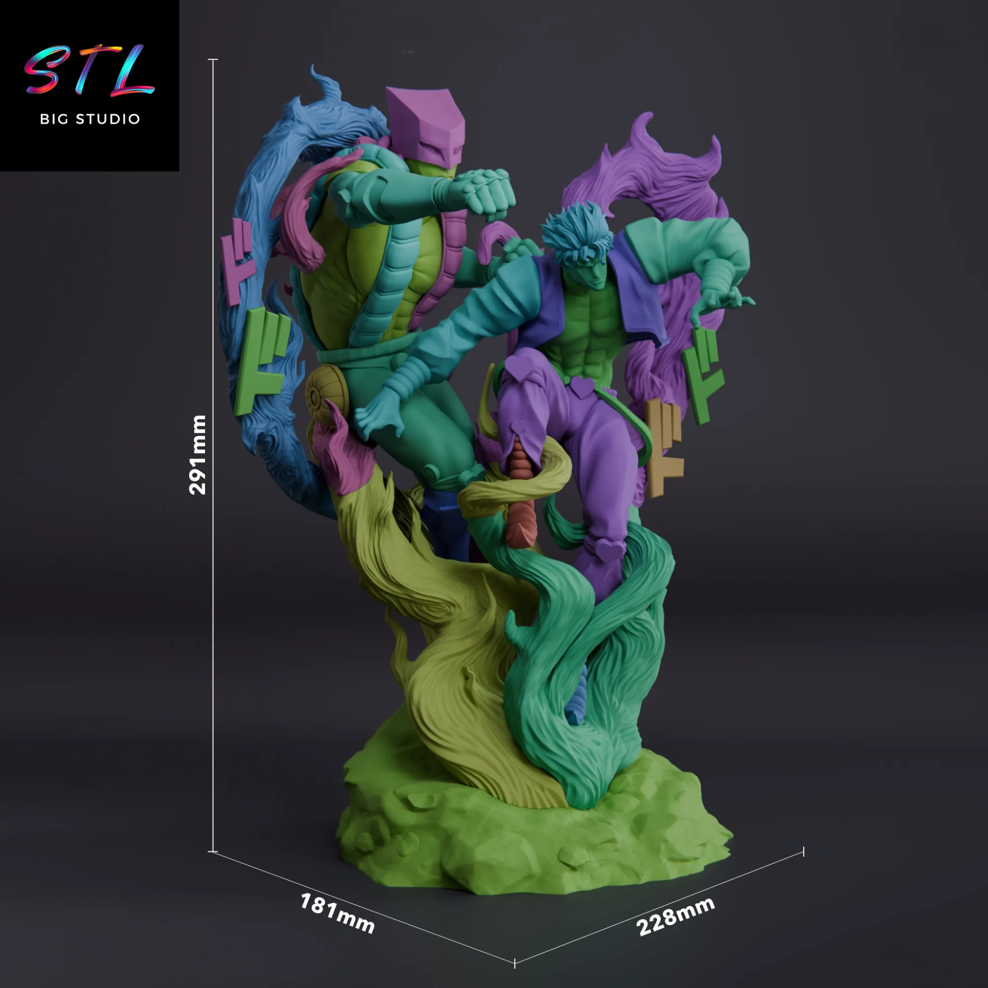 STL Dio Brando & The World | JoJo’s Bizarre Adventure Diorama | 3D Printable Figure Model — view 6