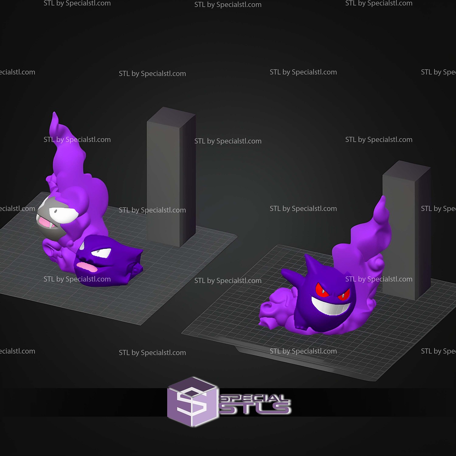Gastly Evolution Dock Switch STL Files 3D Model — view 3