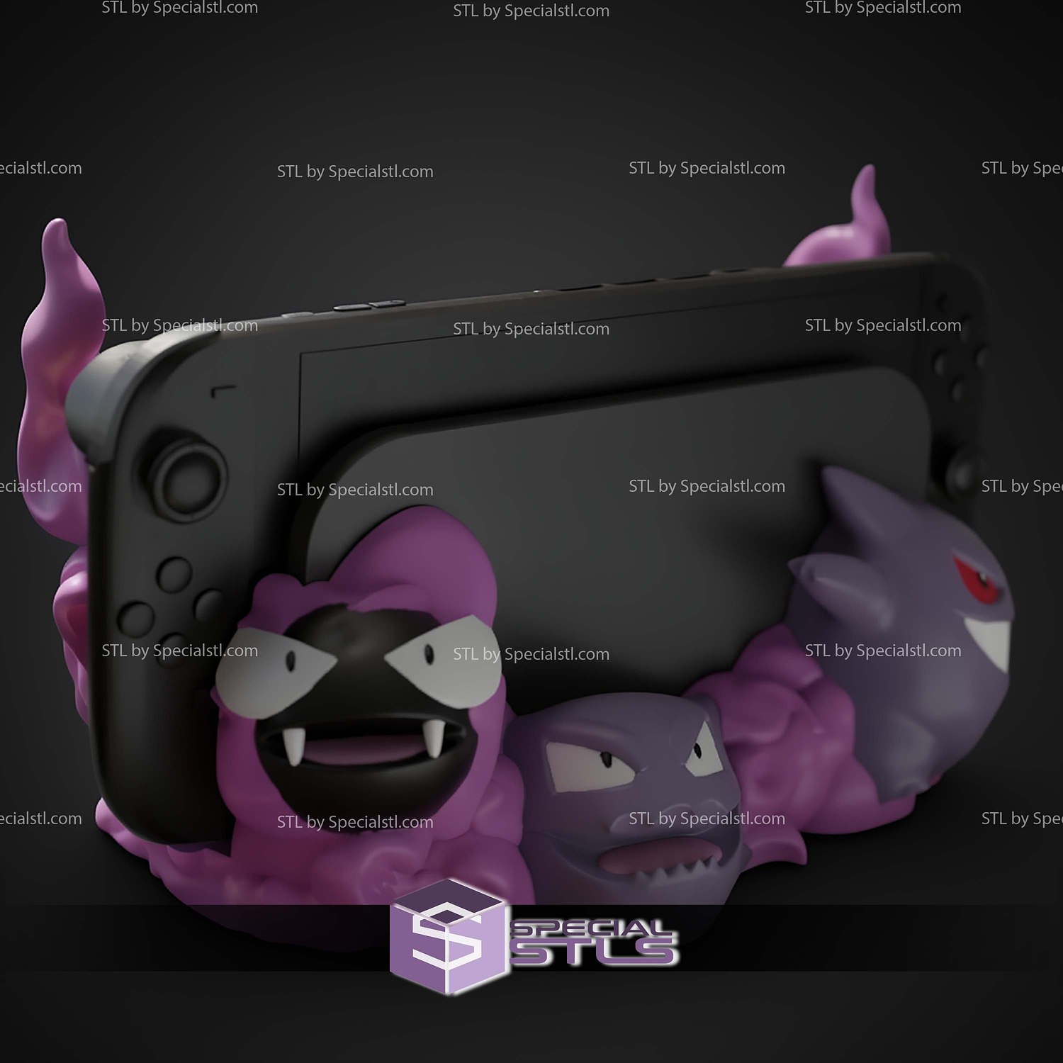 Gastly Evolution Dock Switch STL Files 3D Model — view 6