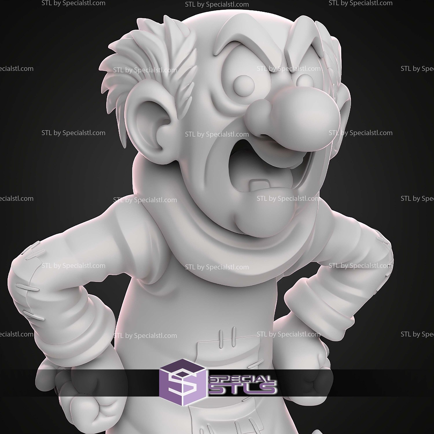 Gargamel And Azrael The Smurfs STL Files 3D Model — view 3