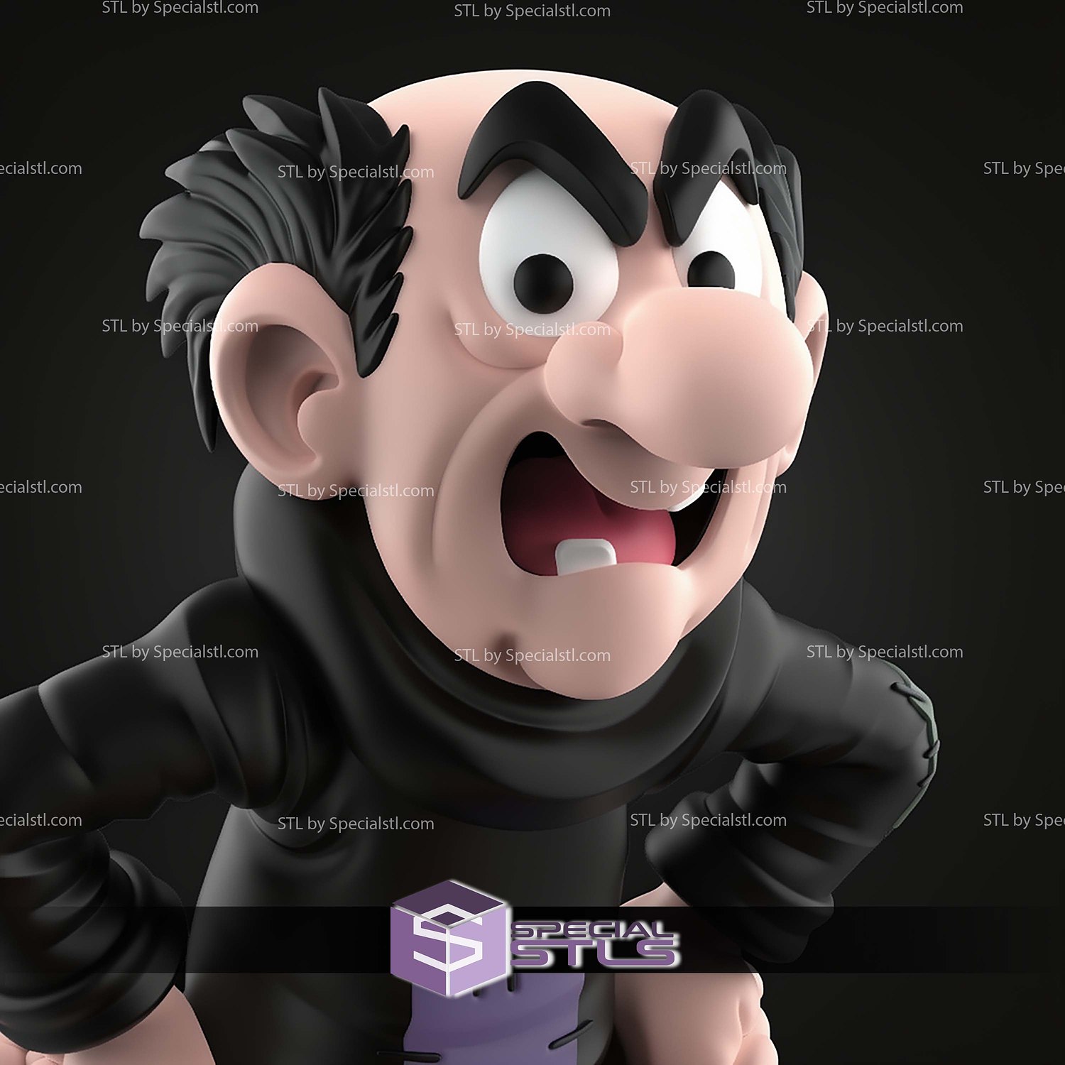 Gargamel And Azrael The Smurfs STL Files 3D Model — view 5