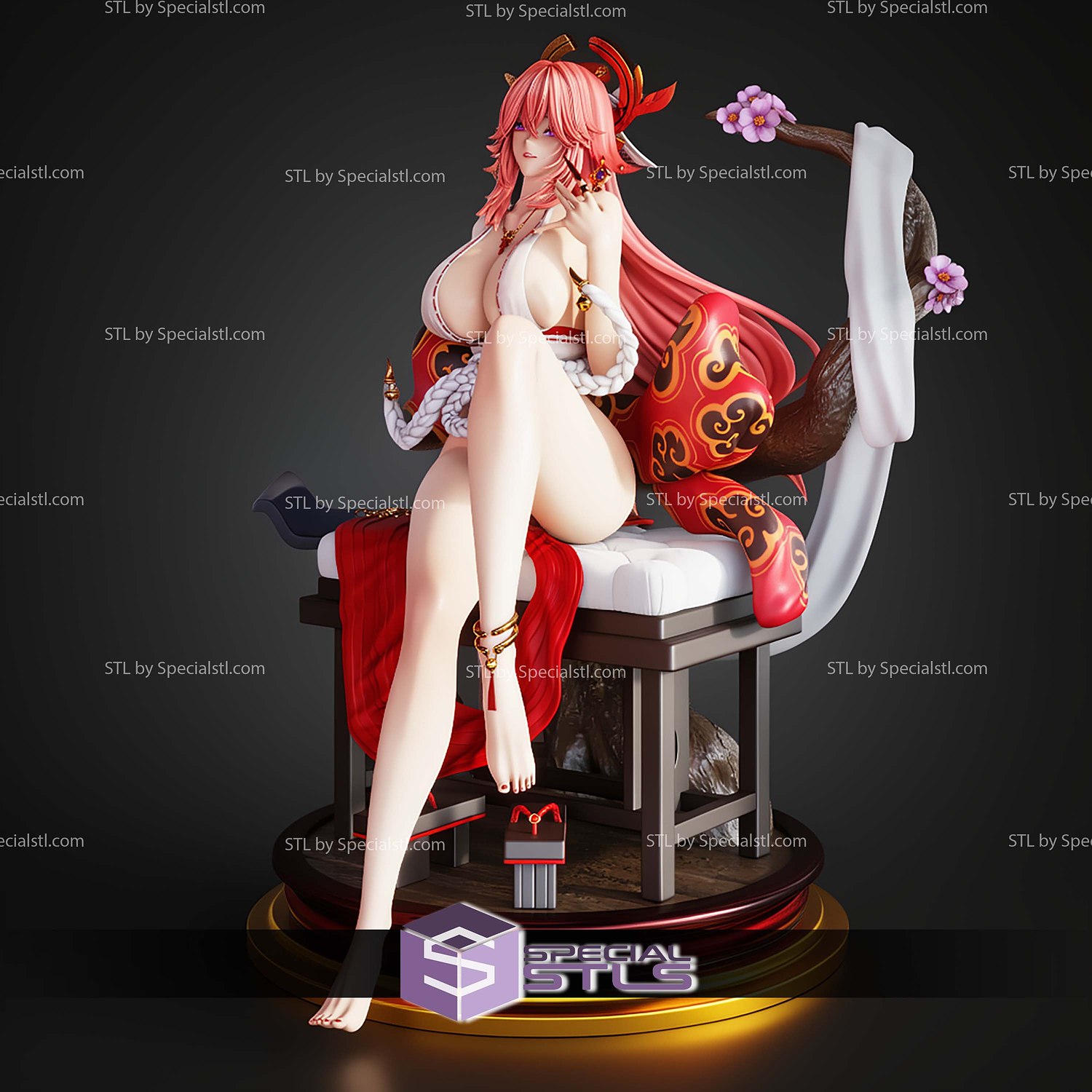 Yae Miko Genshin Impact 250mm STL Files 3D Model — view 2