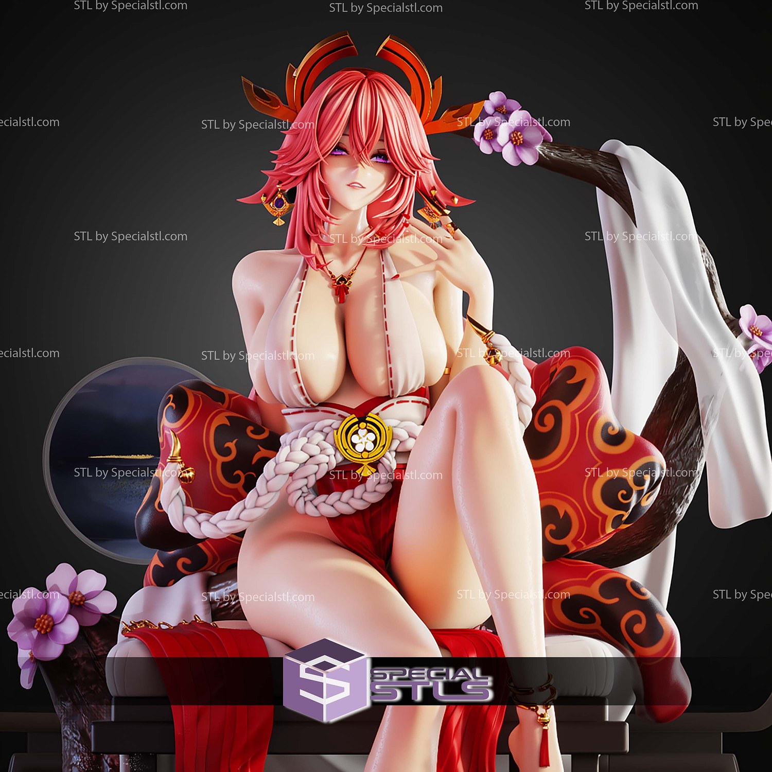 Yae Miko Genshin Impact 250mm STL Files 3D Model — view 5