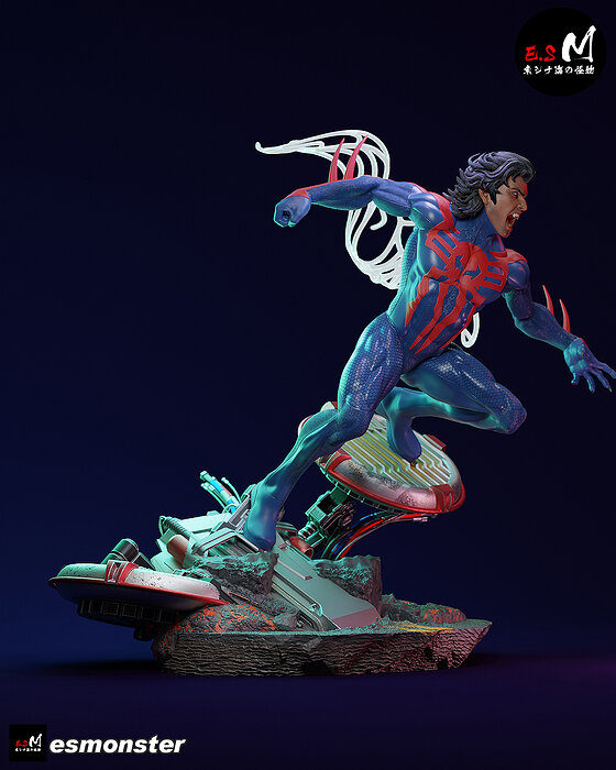 Spider Man 2099 Miguel Ohara 3D STL Model — view 3