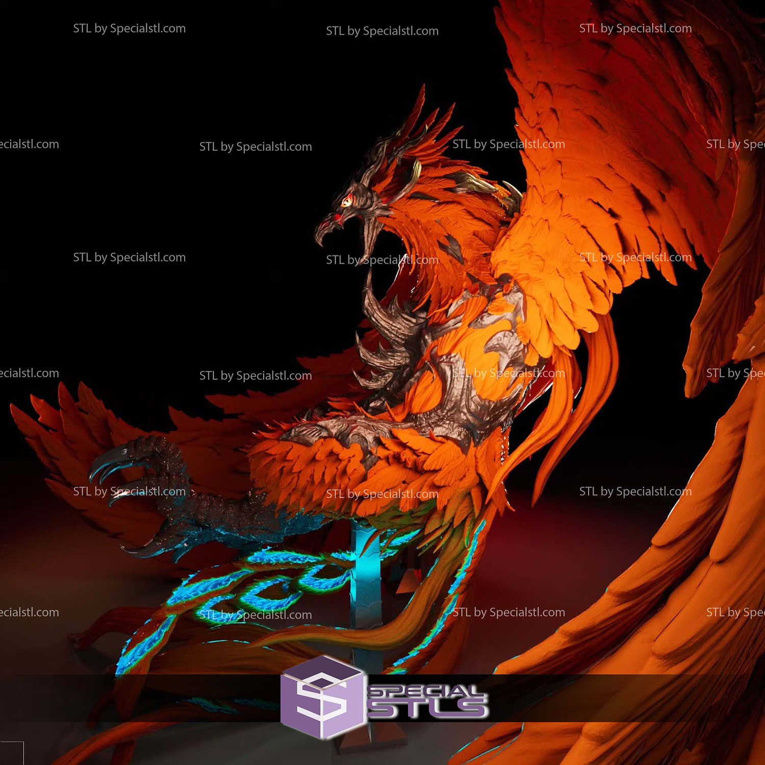 Phoenix Final Fantasy 3D Printer Files STL Model — view 3