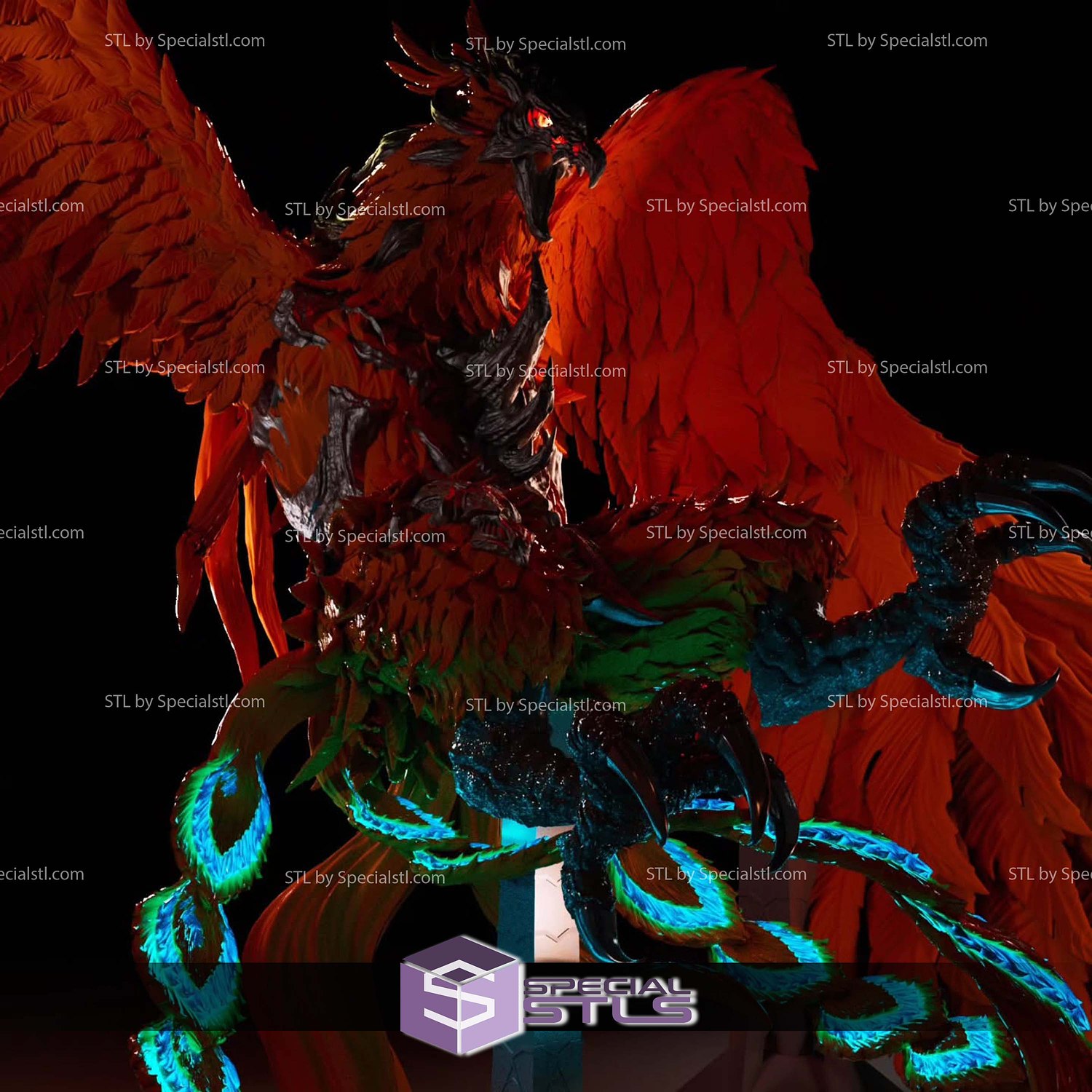 Phoenix Final Fantasy 3D Printer Files STL Model — view 4