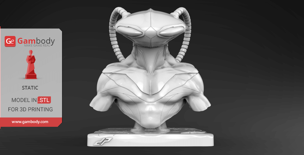 Black Manta Bust 3D Miniature | Static STL Model