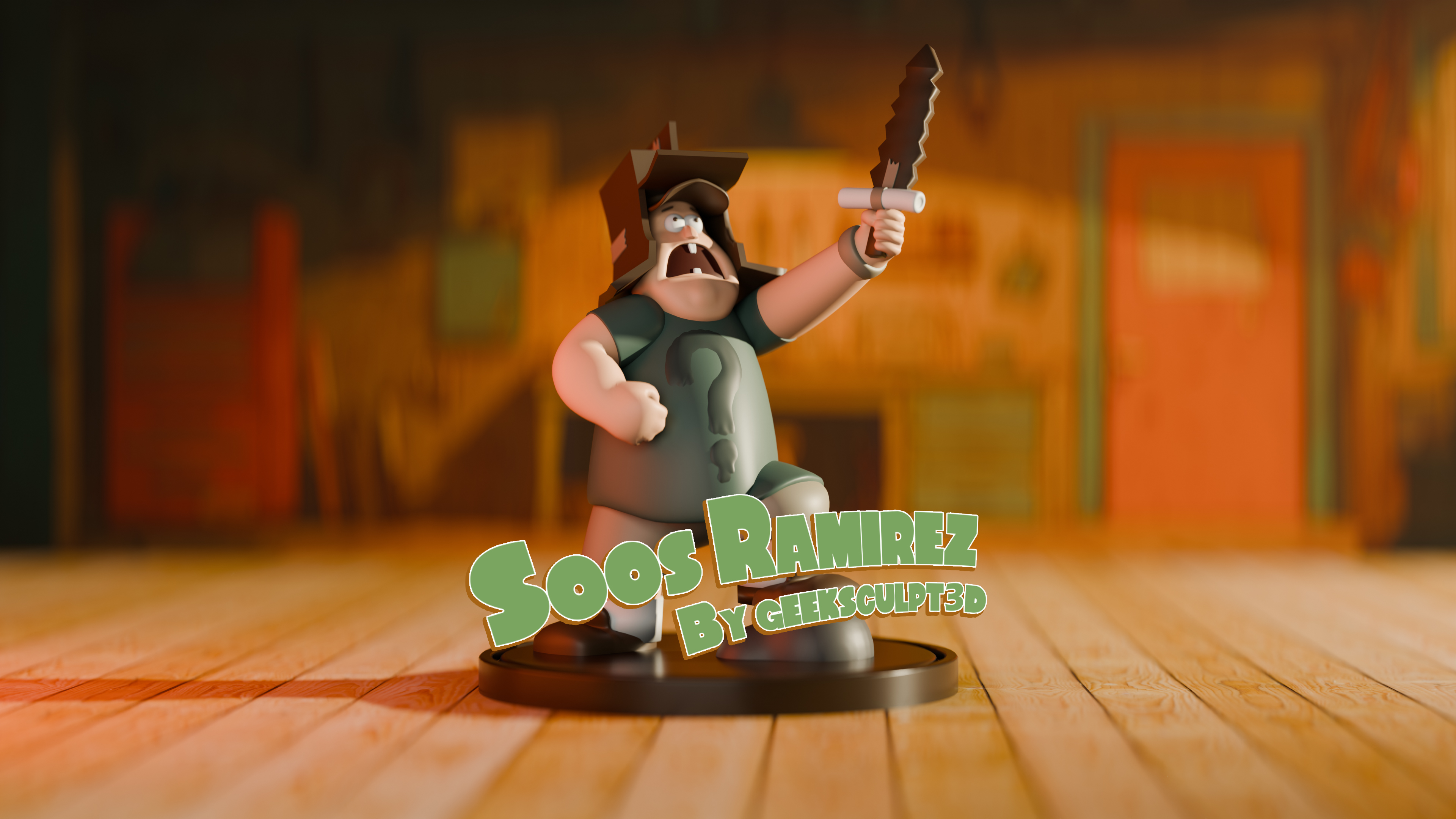 Gravity Falls Soos Ramirez Action Figure 3D STL Model