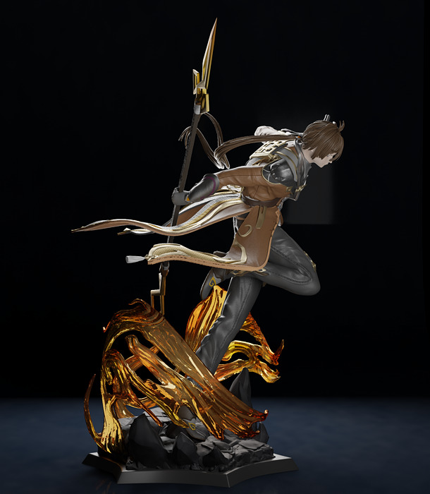 Zhongli - Fan art Statue 3D STL Model — view 2