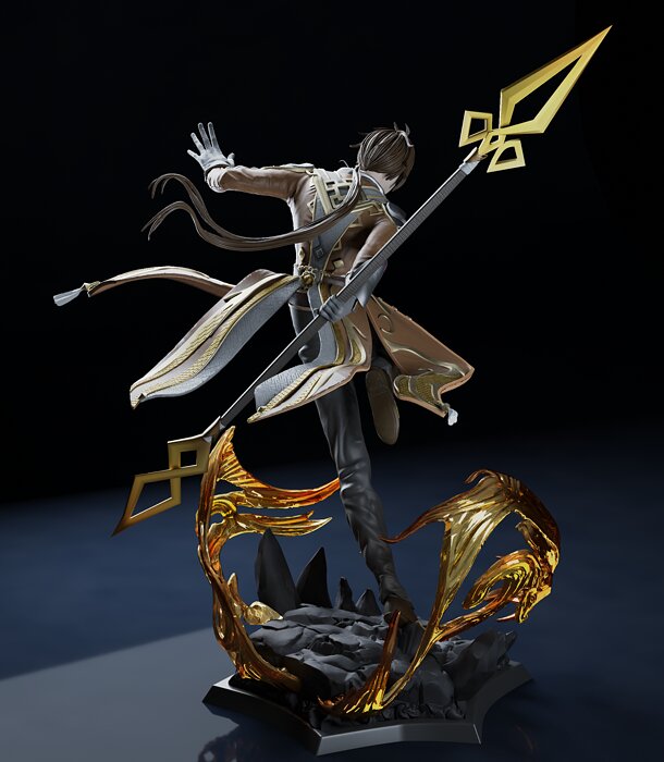 Zhongli - Fan art Statue 3D STL Model — view 4