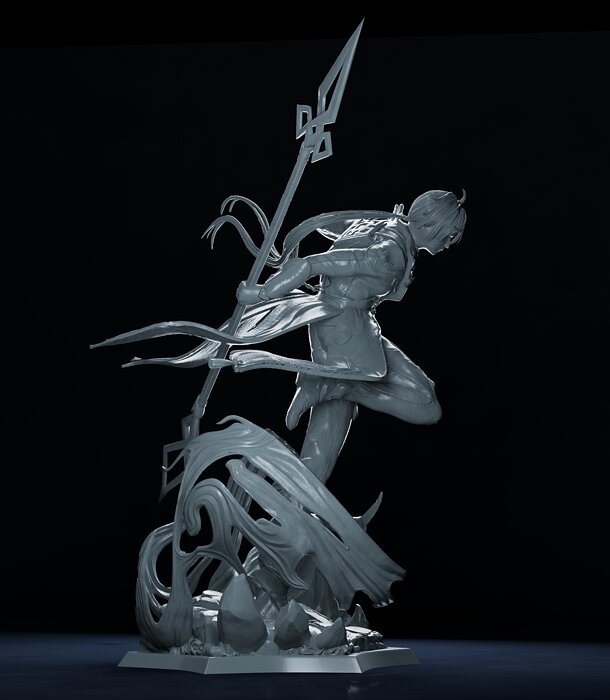 Zhongli - Fan art Statue 3D STL Model — view 6