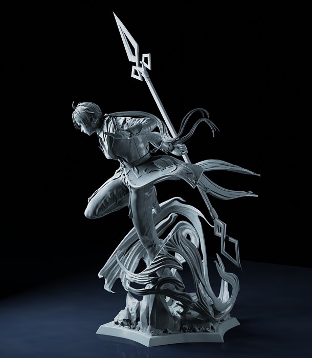 Zhongli - Fan art Statue 3D STL Model — view 8